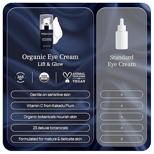 Miniatura 6 de Lift & Glow Crema de ojos orgánica para ojeras e hinchazón, crema de ojos antienvejecimiento para arrugas, reduce las ojeras y las bolsas debajo de