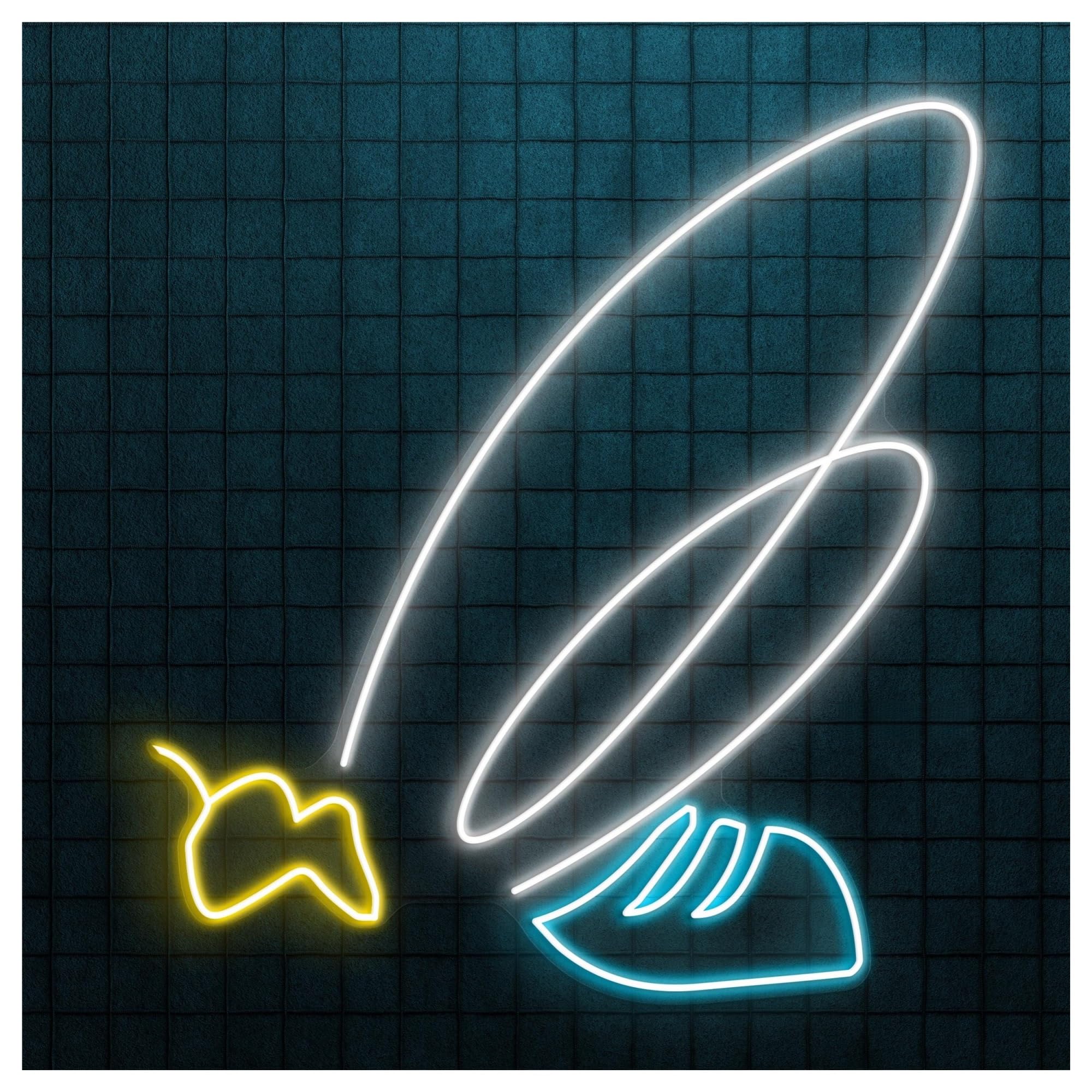 RONGCH Hanging Art Neon Signs Bee Neon Sign, Suitable for Kids Room Wall Decor with Brightness Adjustable 38cm(A)