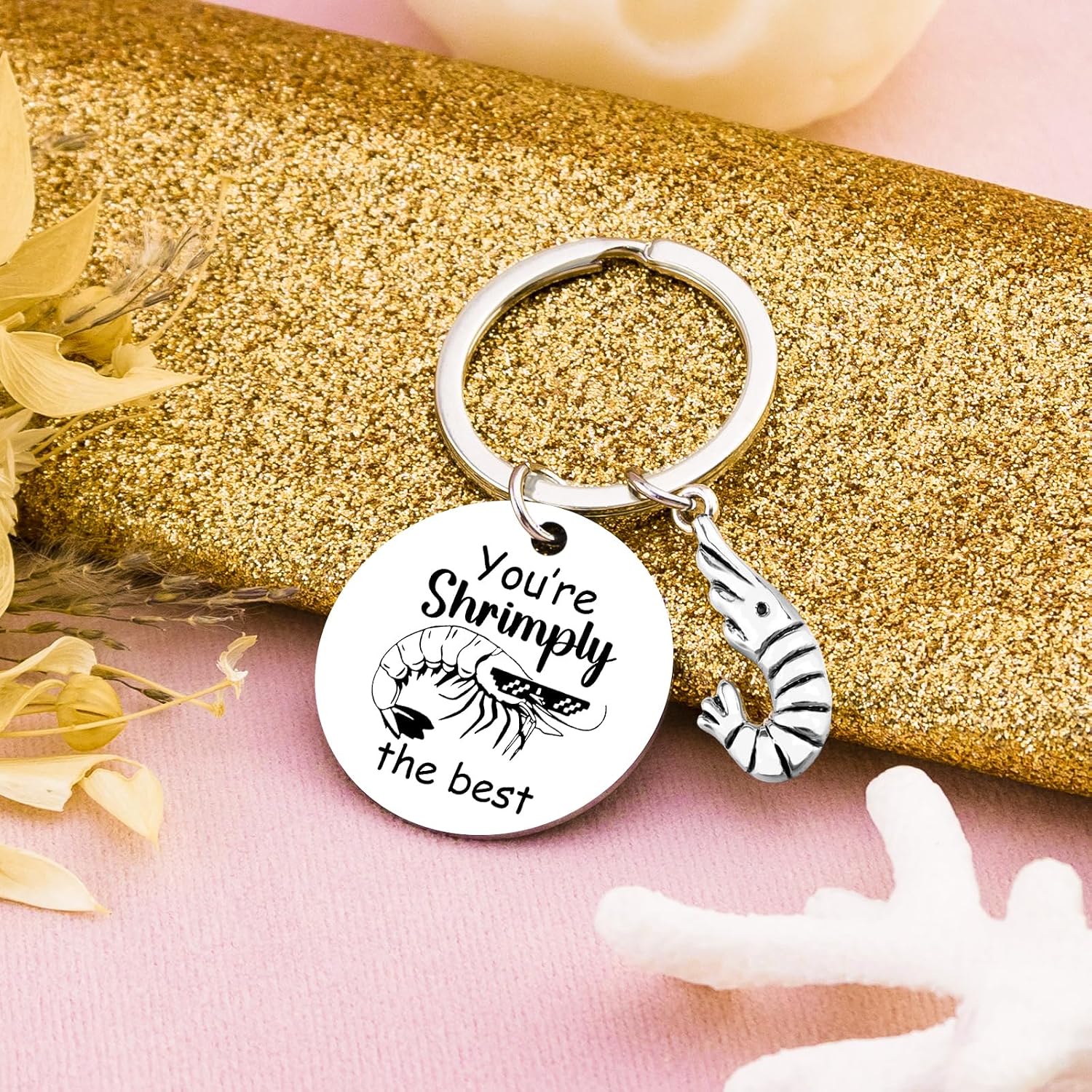 Ibiwe Shrimp Keychain Shrimply Gifts For Shrimp Lovers Funny Shrimp’S Lover image 2