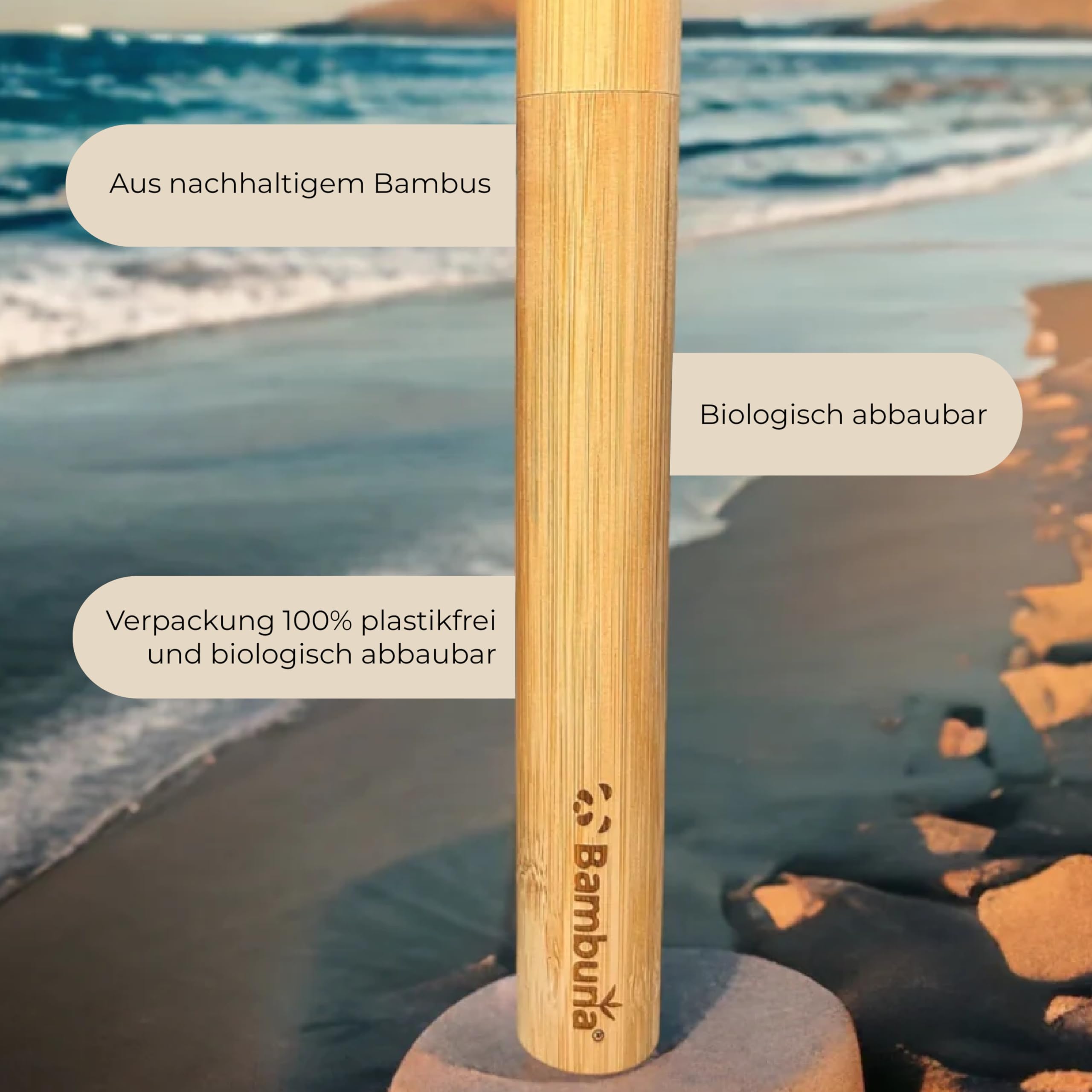 Bambuna Travel Toothbrush Case Made of Bamboo with Ventilation Hole, Toothbrush Case Bamboo - Image 4