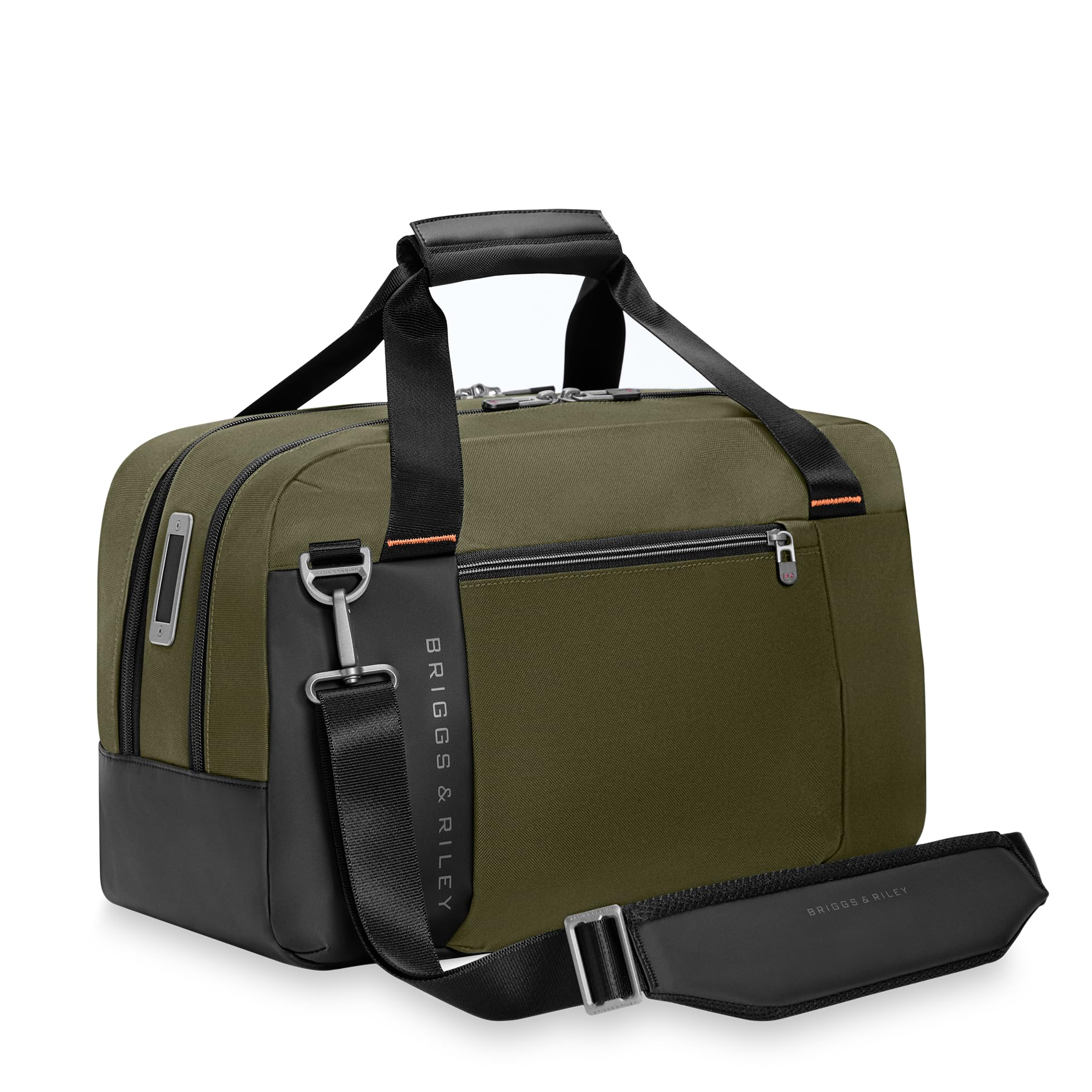 Briggs & Riley Underseat Cabin Bag - Carry On Luggage for Travel, Softside Bag for Men & Women, RFID Data Protection, Adjustable Shoulder Strap, Fits up to 16" Laptop - ZDX Collection, Hunter