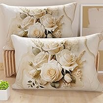 PETTI Artigiani Italiani – Coppia di Federe Cuscino 70×40 cm in Microfibra, Cuscini Arredo Camera da Letto, Divano, Salotto, Set 2 Fodere Copricuscino, Federa Panna, 100% Made in Italy