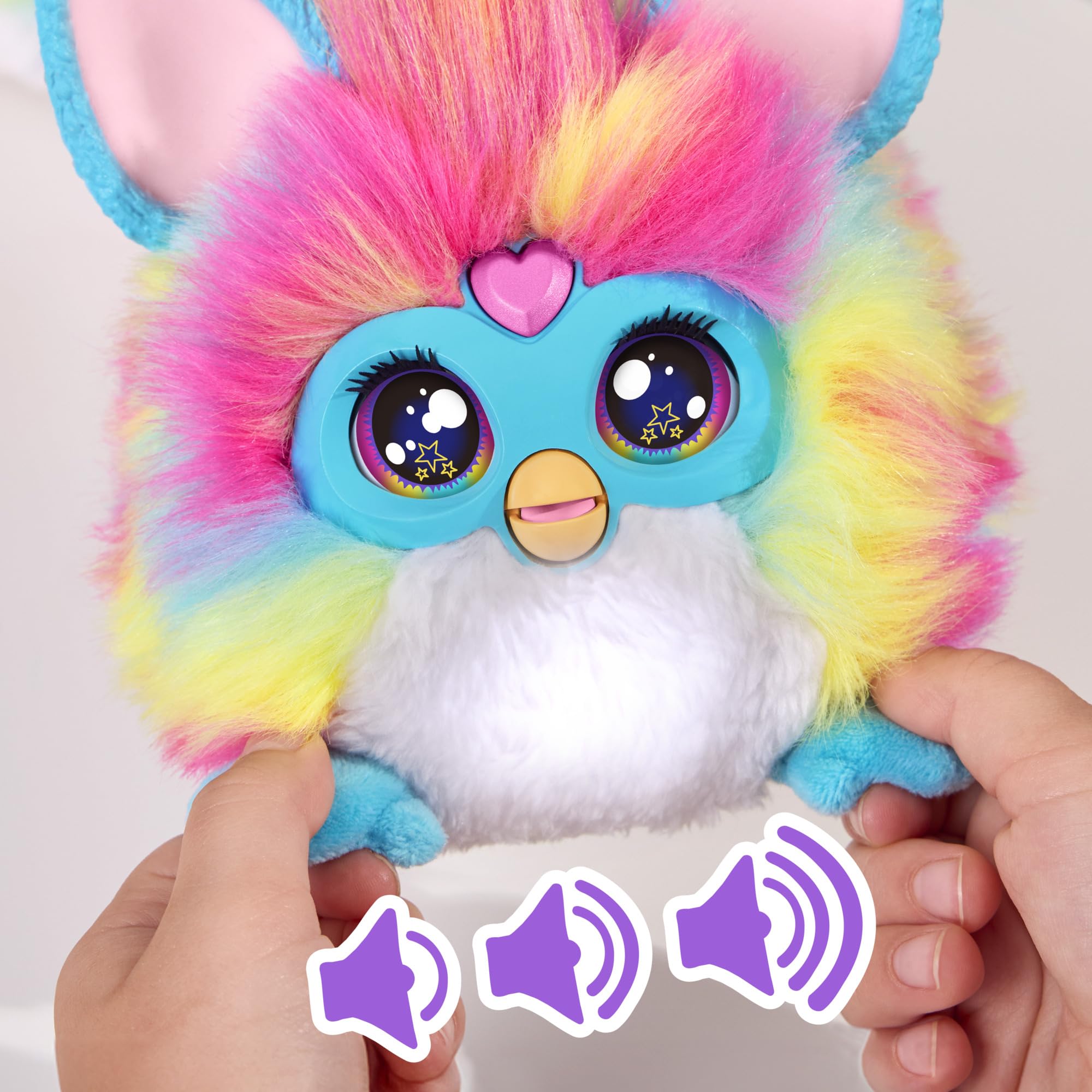 DJ Furby – Peluche Interactivo con música, Luces y Juegos – 5 Modos, más de 1.000 Combinaciones – Habla español y furbish – A Partir de 6 años – Sin App ni conexión a Internet