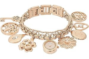 Women's Premium Crystal Accented Charm Bracelet Watch
