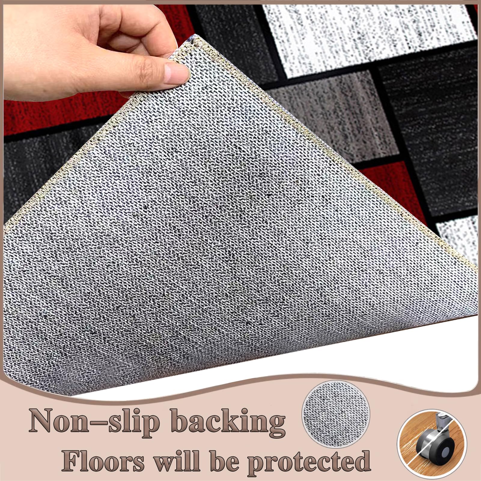 Bodenschutzmatte Bürostuhl für Hartböden und Teppich, Gaming Stuhlmatten für Hartholzböden, Bodenmatte für Rollstühle, rutschfest 80 x 120 cm Unterlage Schreibtischstuhl, Teppich Unterlage-Kratzfest