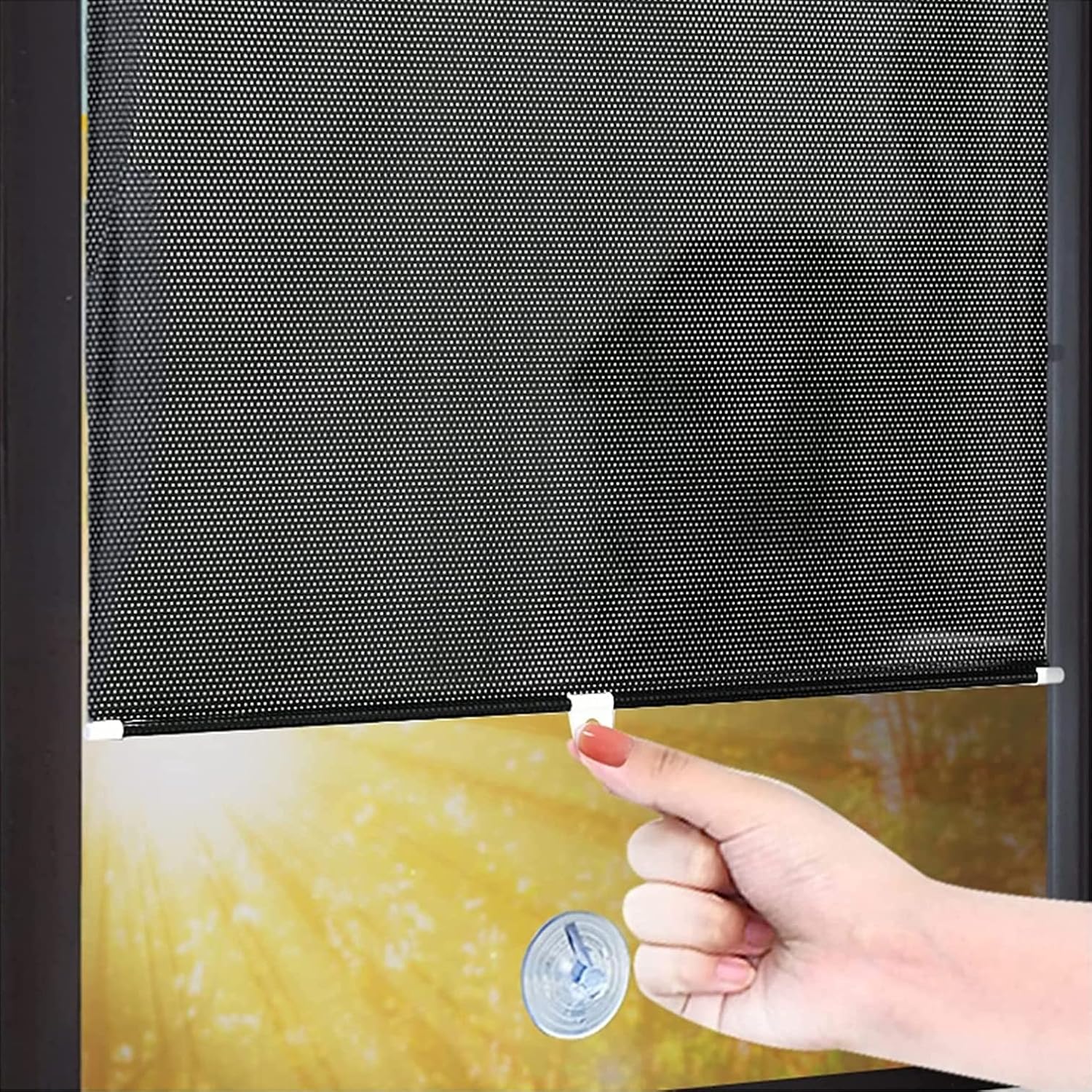 Liang Blackout Roller Window Shades with Suction Cups,Portable Roller