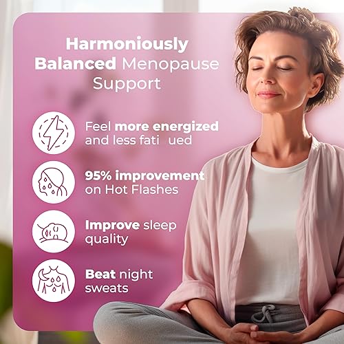 Miniatura 3 de MenoHarmony - Suplemento de apoyo para la menopausia para mujeres, armonía hormonal, píldoras de estrógeno para alivio natural de la menopausia,