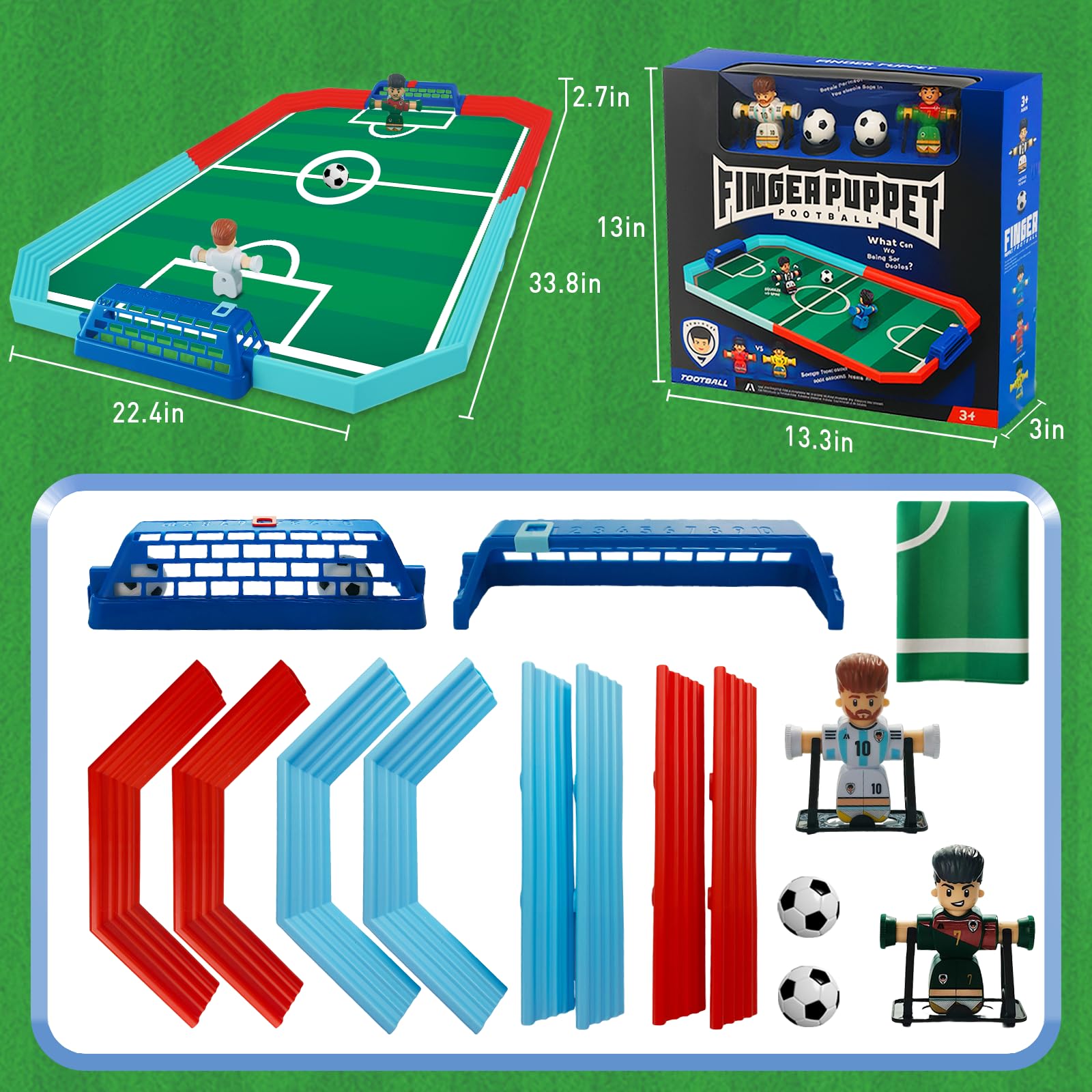 Football Table Soccer Board Game for Kids,Finger Football Games Pinball InteractiveToys,Perfect Indoor Party Sports Gift for 3 4 5 6 7 8-12 Year Old Kids Boys Girls - Image 2