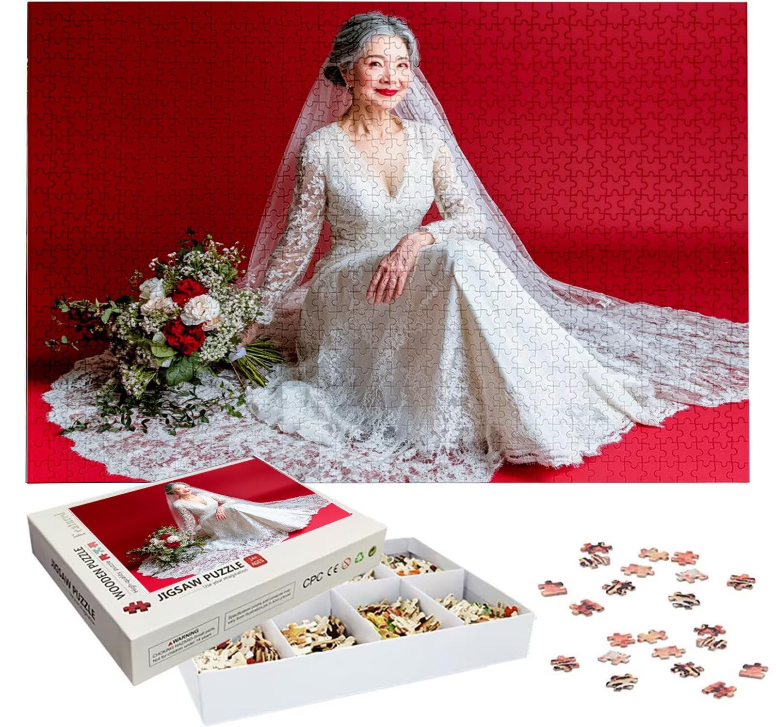 Puzzle Personalizado con Foto, Personalizada Rompecabezas Personalizado Diseña tu Logo Foto o Texto, Personalizado Navidad Halloween San Valentín Parejas Niños Familia Amigos h-293