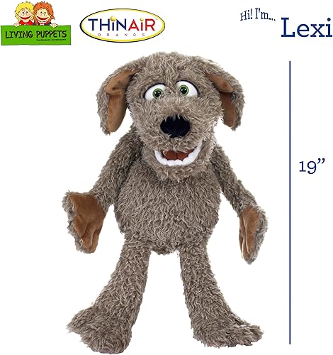 Miniatura 2 de Living Puppet - Lexi, el perro de 19 pulgadas, marioneta de mano afelpada para niños y niñas, cachorro
