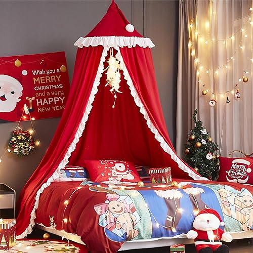 Toldo decorativo para cama de niños, estilo sombrero de princesa, cúpula de ensueño, toldo para decoración de habitación de niñas, castillo para