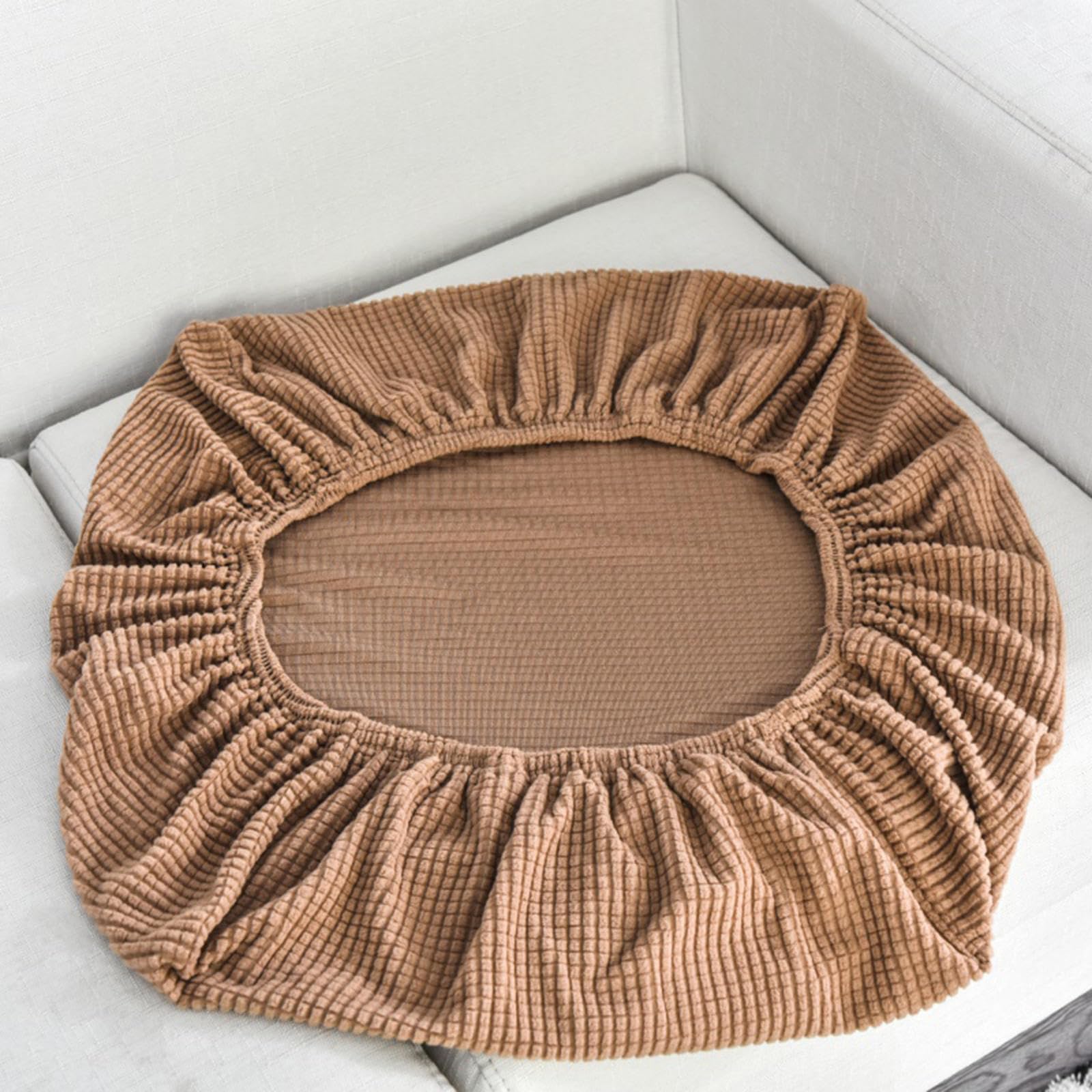 Sofa Cushion Covers Replacement,Stretch Sofa Seat Cover,1 2 3 4 Seater Highly Elastic Sofa Slipcovers for Living Room,L Shaped Corner Couch Seat Cover for Individual Cushion,Khaki-1seat(50-63cm)