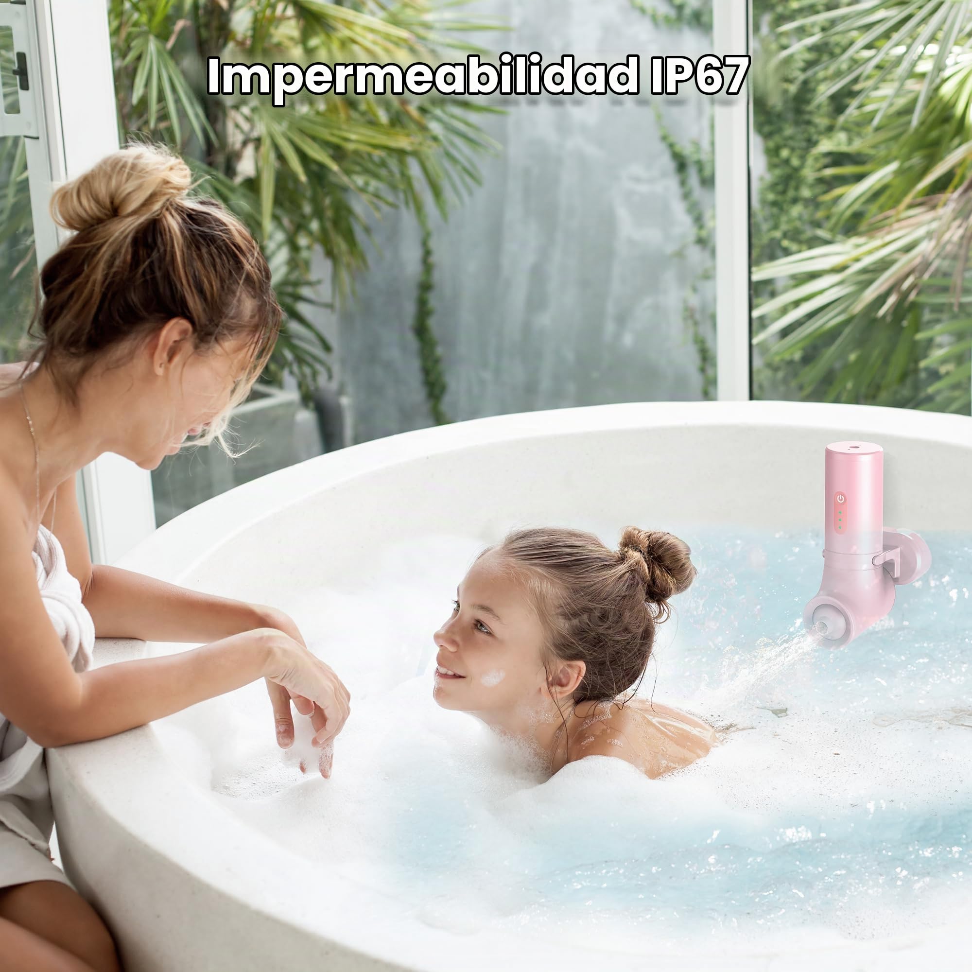 MOMFANN Bath Jet Spa, accesorios de bañera portátiles inalámbricos con velocidad ajustable de 3 niveles, máquina de burbujas/modo de chorro de baño, chorros de bañera para spa en casa, relajante