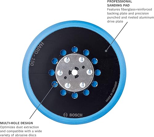 Miniatura 2 de BOSCH RSM6046 - Almohadilla de lijado dura de gancho y bucle de 6 pulgadas