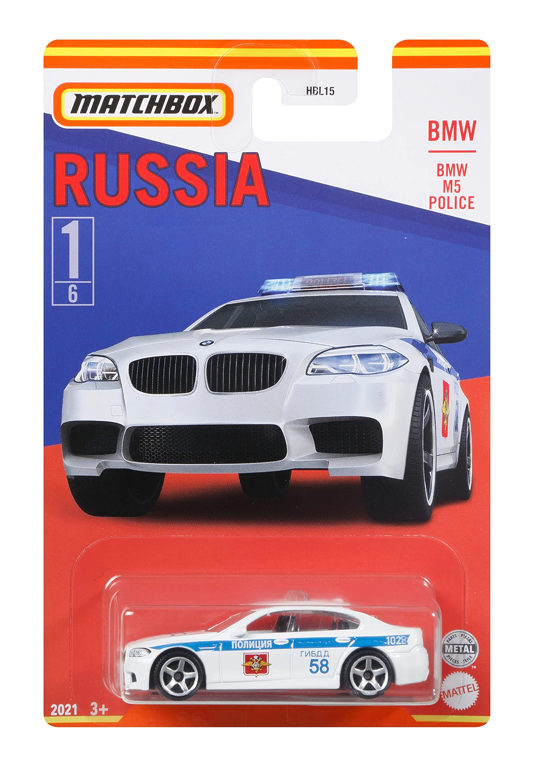 ​ Best of Russia 1:64 Scale Russian Themed Vehicles for Kids 3 Years Old & Older & Toy Foreign Car Collectors HBL15, Multi colour