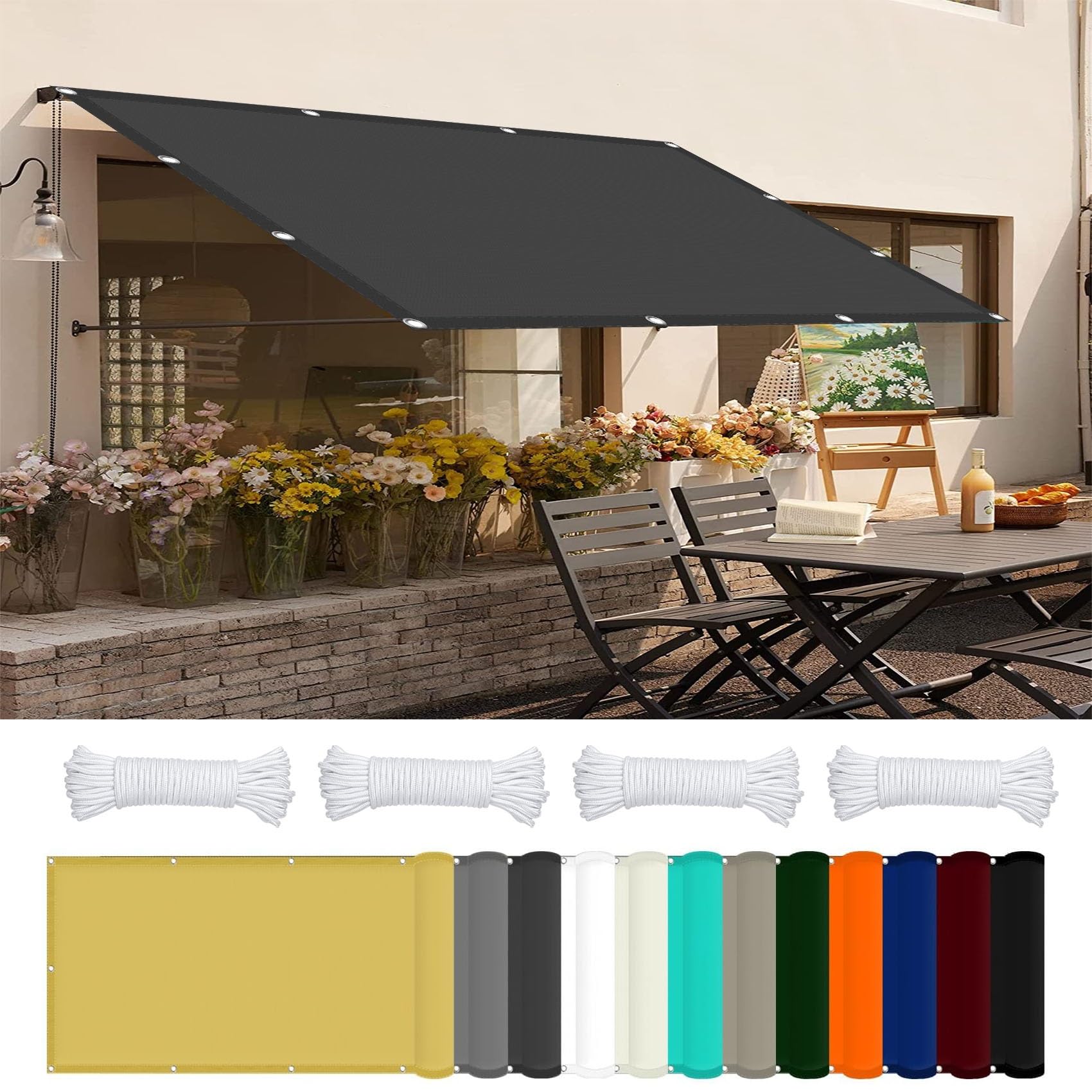 Voile D'ombrage Rectangulaire Imperméable Et Anti-UV - 380 X