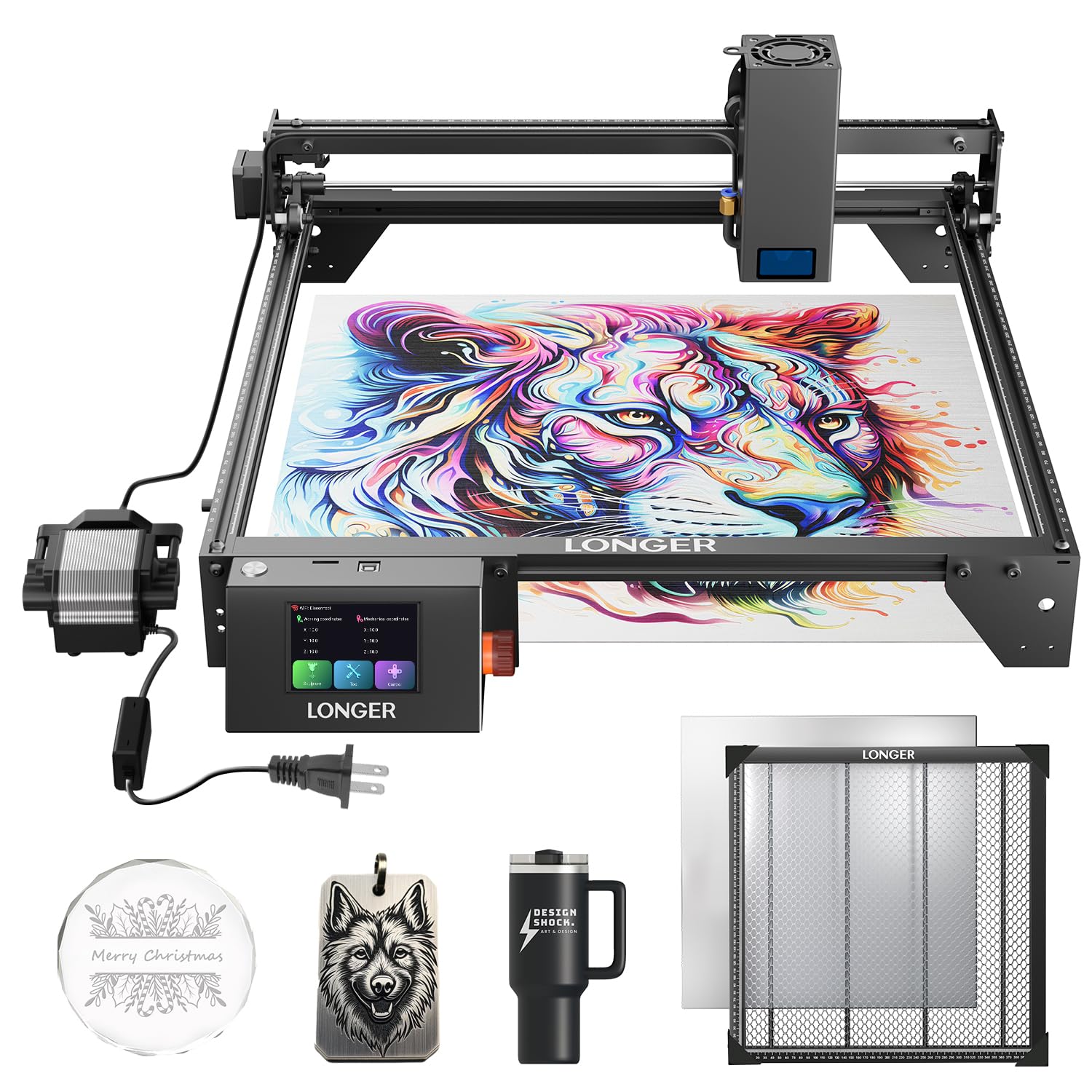 Longer RAY5 20W Laser Engraver with Air Pump and 17.3