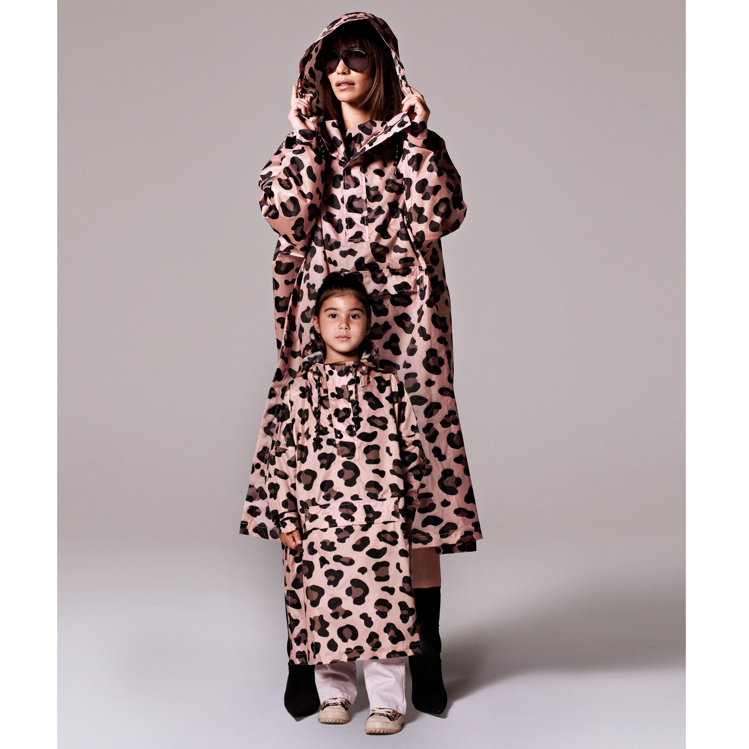 Rainkiss Poncho de pluie pour enfants - Imperméable - Sans PFAS - 100-120 cm - Rose - 100 % polyester recyclé - Design : Rose Panther
