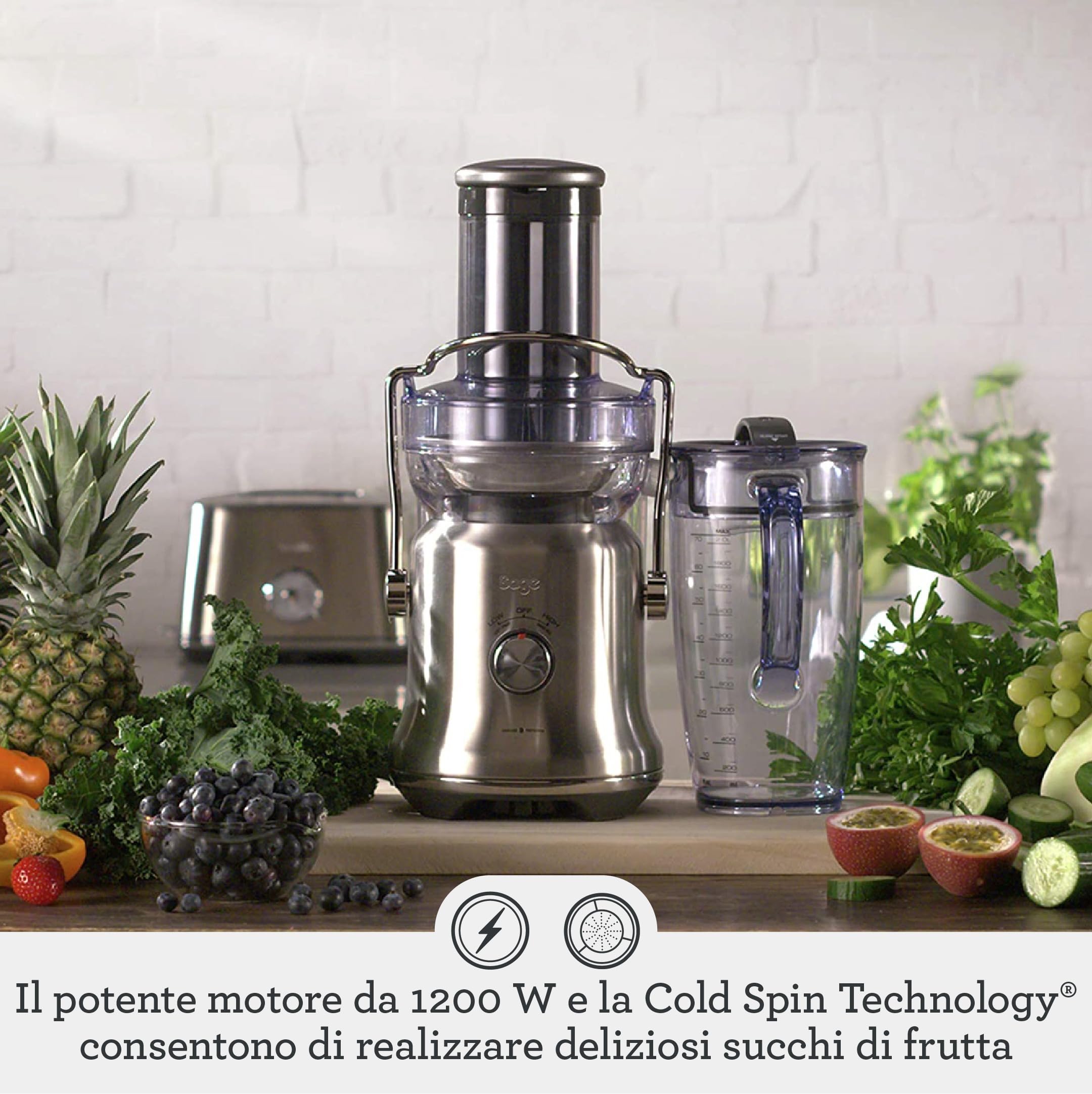 Sage - The Nutri Juicer Cold Plus - Spremiagrumi, Frullatore - Acciaio Inox Spazzolato