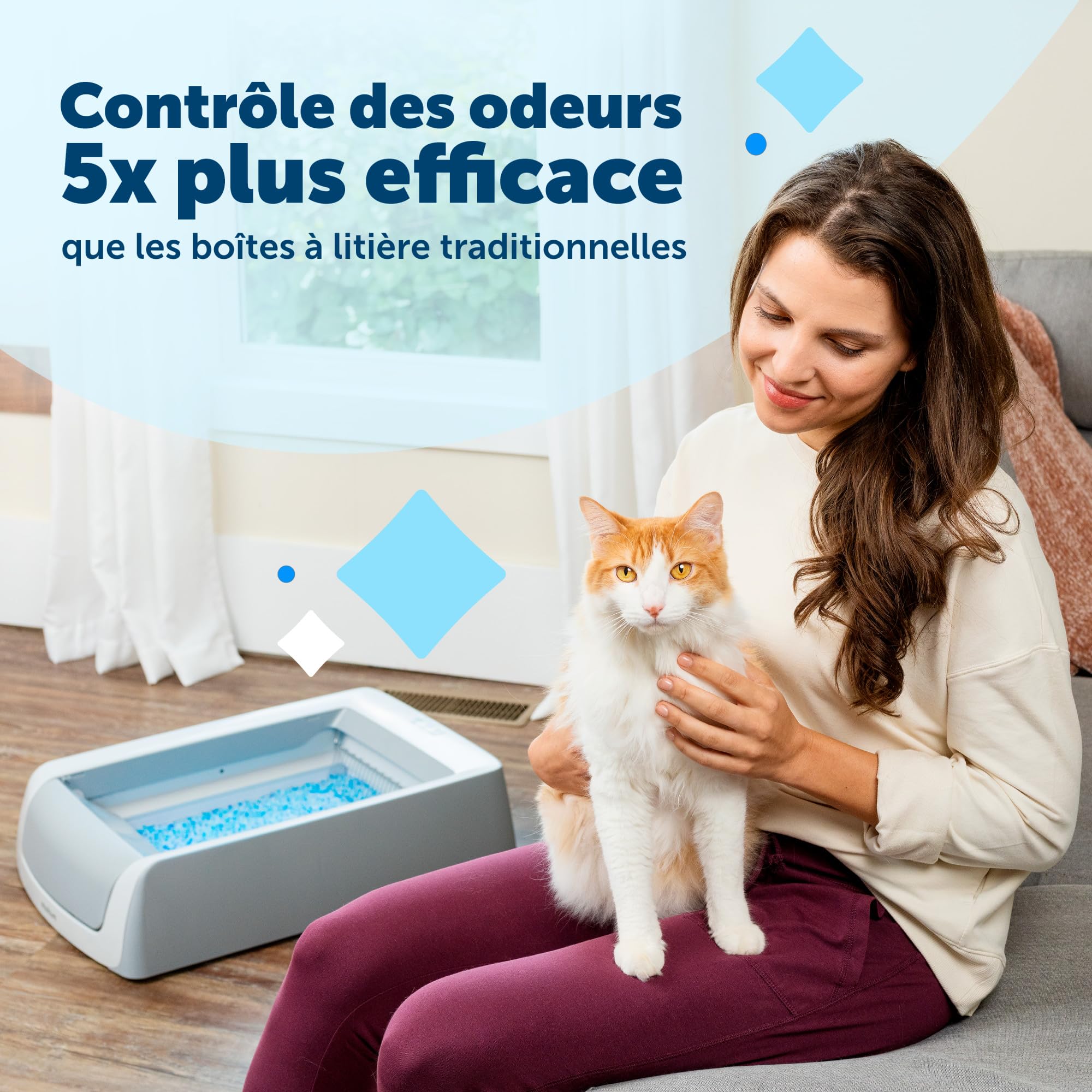 PetSafe - ScoopFree - Bac à Litière Auto-Nettoyant Couvert, Deuxième Génération - Plus Besoin de Ramasser, Intimité, Suivi de Santé | Pas de Création, Confidentialité, Surveillance de la Santé