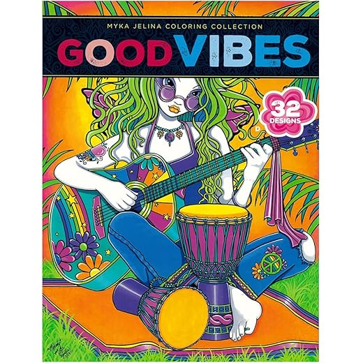 Good Vibes Coloring Book 32 Designs