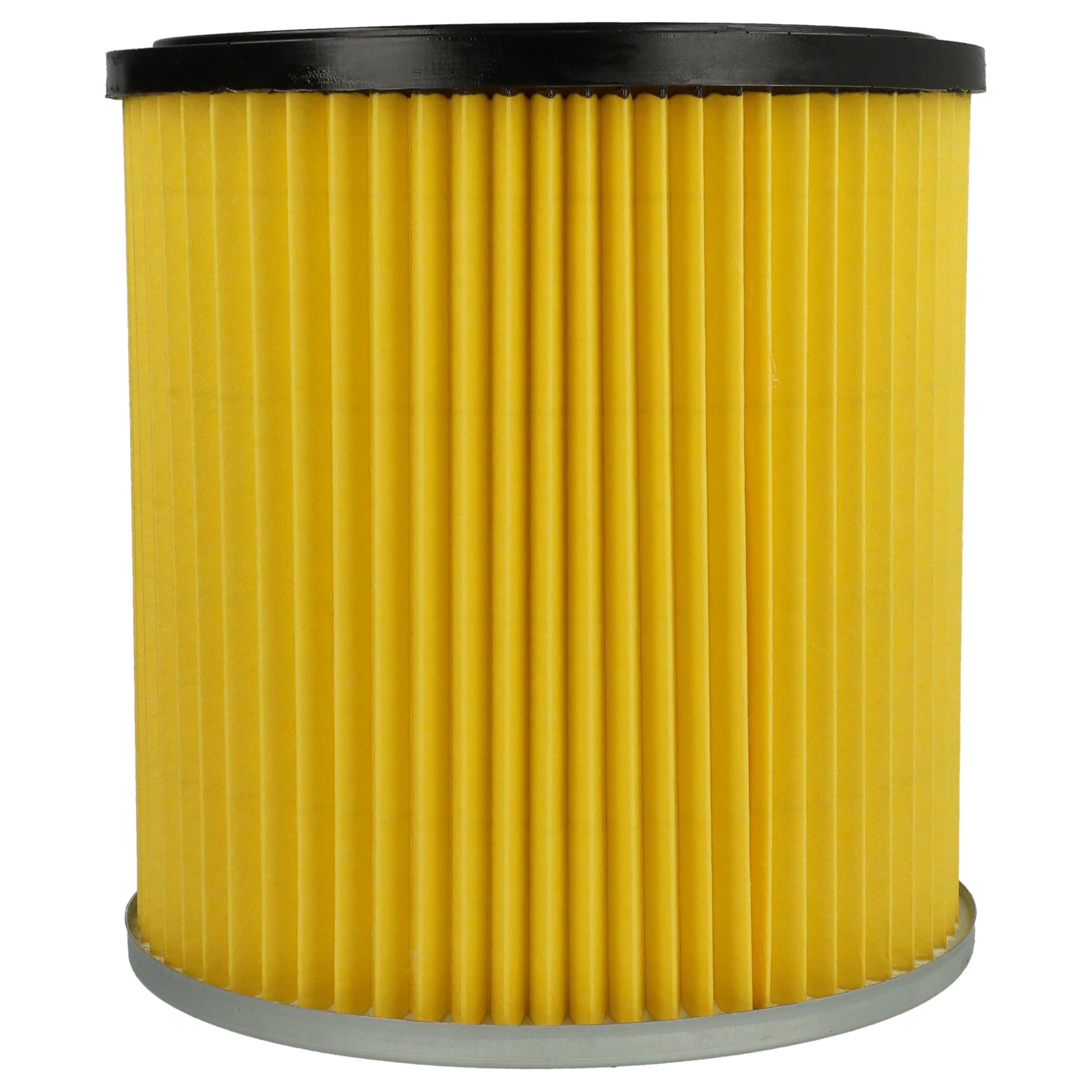 vhbw 8x filtro a pieghe piatte compatibile con Kärcher NT 301 (1.722-121.0), NT 351 aspirapolvere - giallo, lavabile