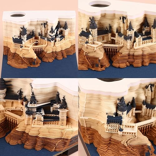 Miniatura 2 de Calendario Time Piece  Calendario de escritorio 2025 con luz LED  Calendario 3D tallado en papel, bloc de notas, regalo para Navidad, inauguración