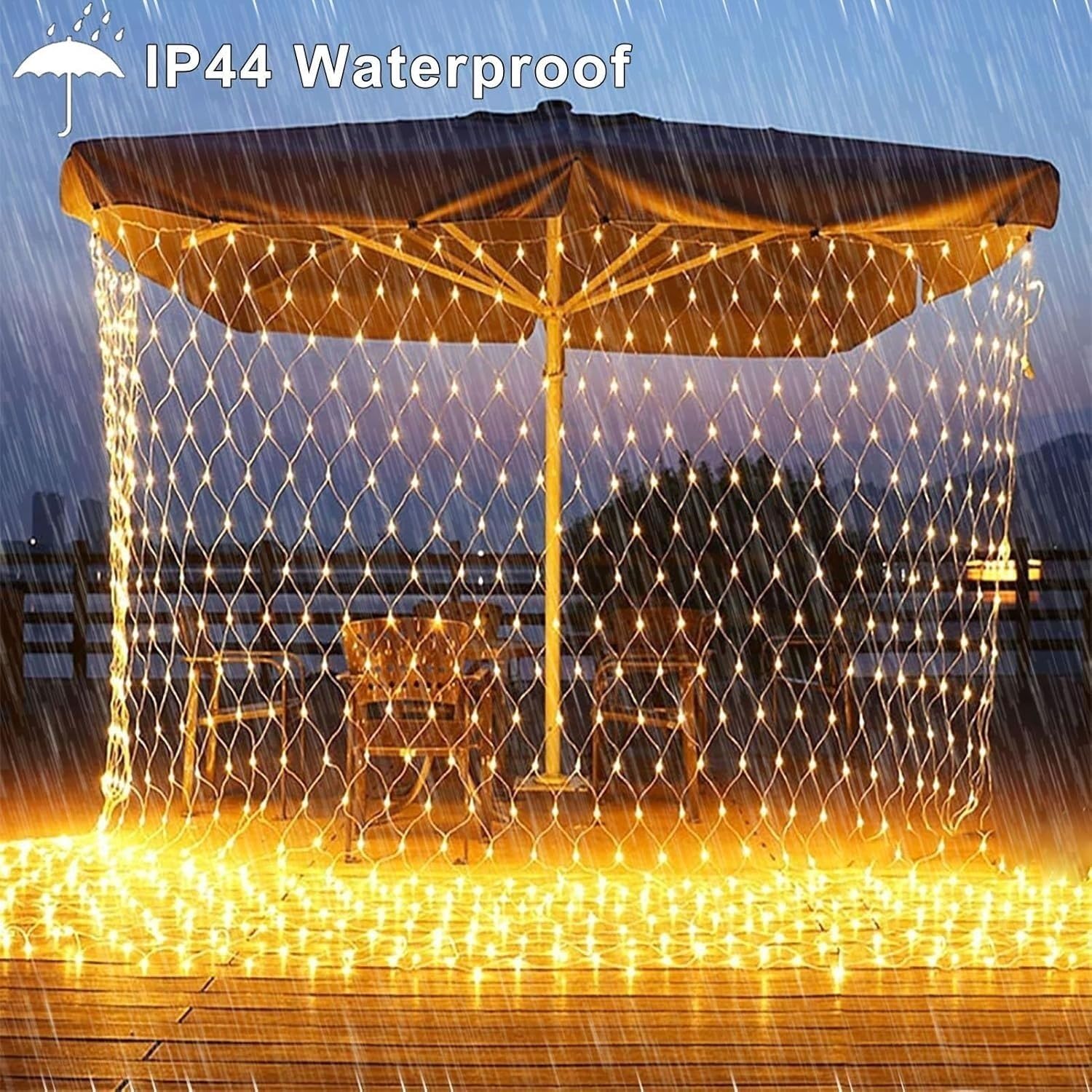 Świąteczna Siatka Na Lampki Choinkowe, Do Wewnątrz I Zewnątrz, Z Timerem, Dekoracji Okien Imprez Świątecznych(Warm White,3m x 2m 200led)