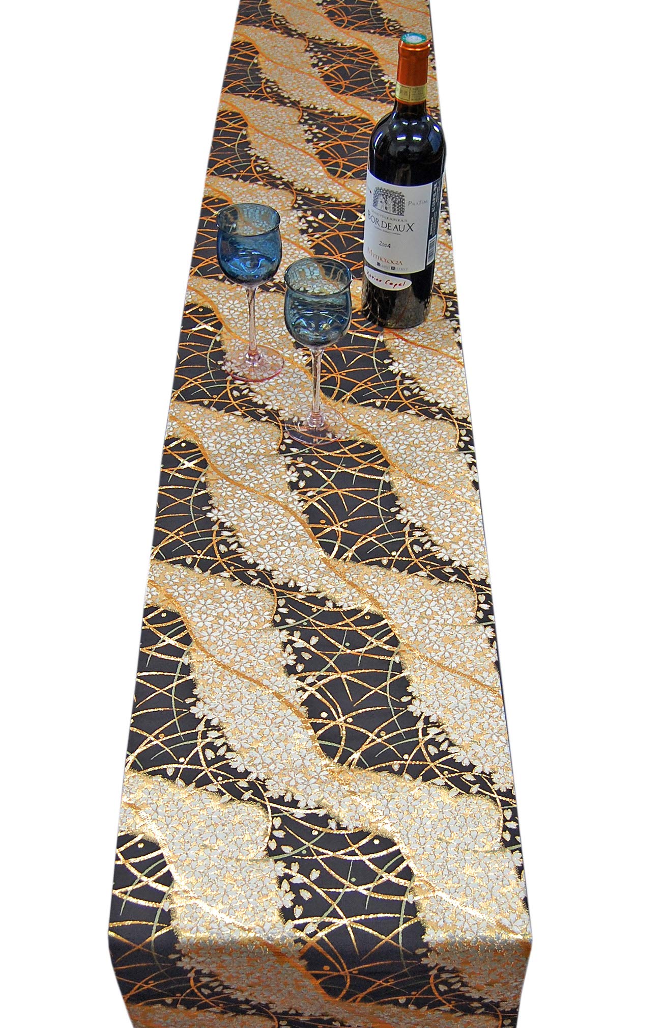 Amazon｜和風 着物テーブルランナー 帯の様な華やかさ パーディーや