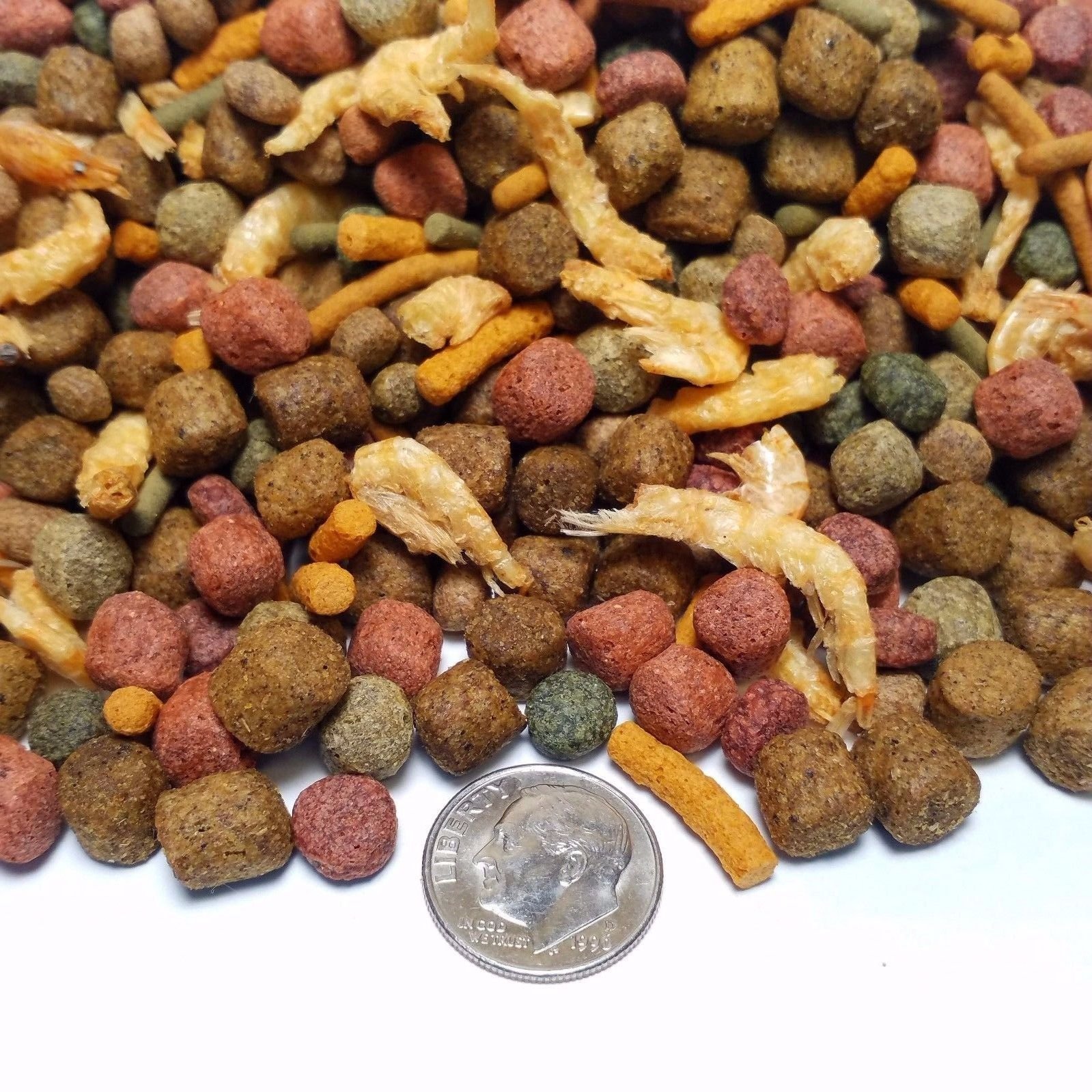 Aquatic Foods Inc.Gourmet Blend of 14-Type Ultimate Mix for Large Fish, Cichlids, Pacus, Arowanas, Monster Fish, Aquatic Turtles, All Larger Tropical FishGB-470-1-lb