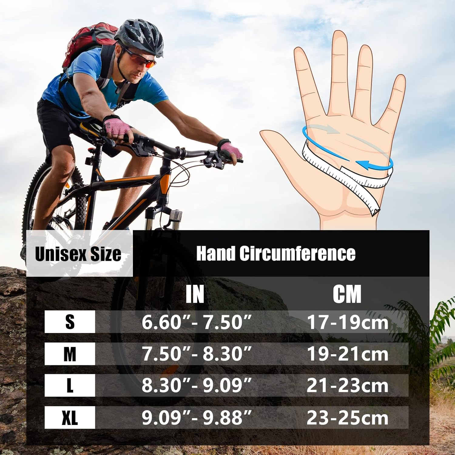 COFIT Anti-Slip Cycling Gloves, Touchscreen Breathable Gloves Men Women Mountain Bike Gloves for BMX ATV MTB Riding, Road Racing, Bicycle, Climbing, Boating etc : Clothing, Shoes & Jewelry