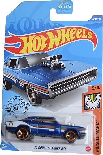 Hot Wheels Dodge Charger RT '70, Azul 249250 Muscle Mania 510