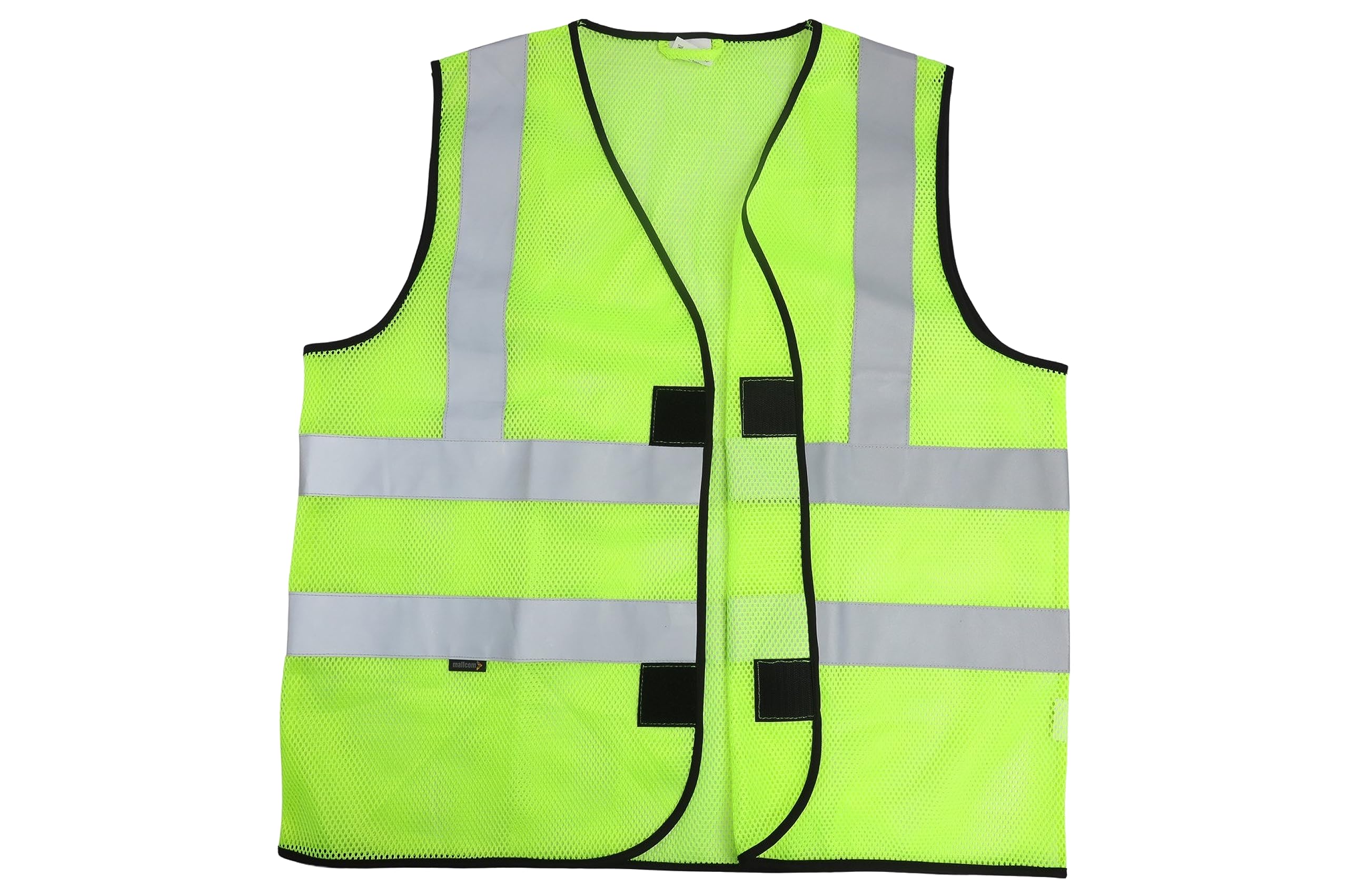 Mallcom PROCLO 61 Reflective Lightweight Hi-Vis Jacket (2 inch) Safety Jacket (Green) EN Certified, High Visibility Vest for use For Airport, Construction, Workers & Bicycle Riders (Pack of 1)