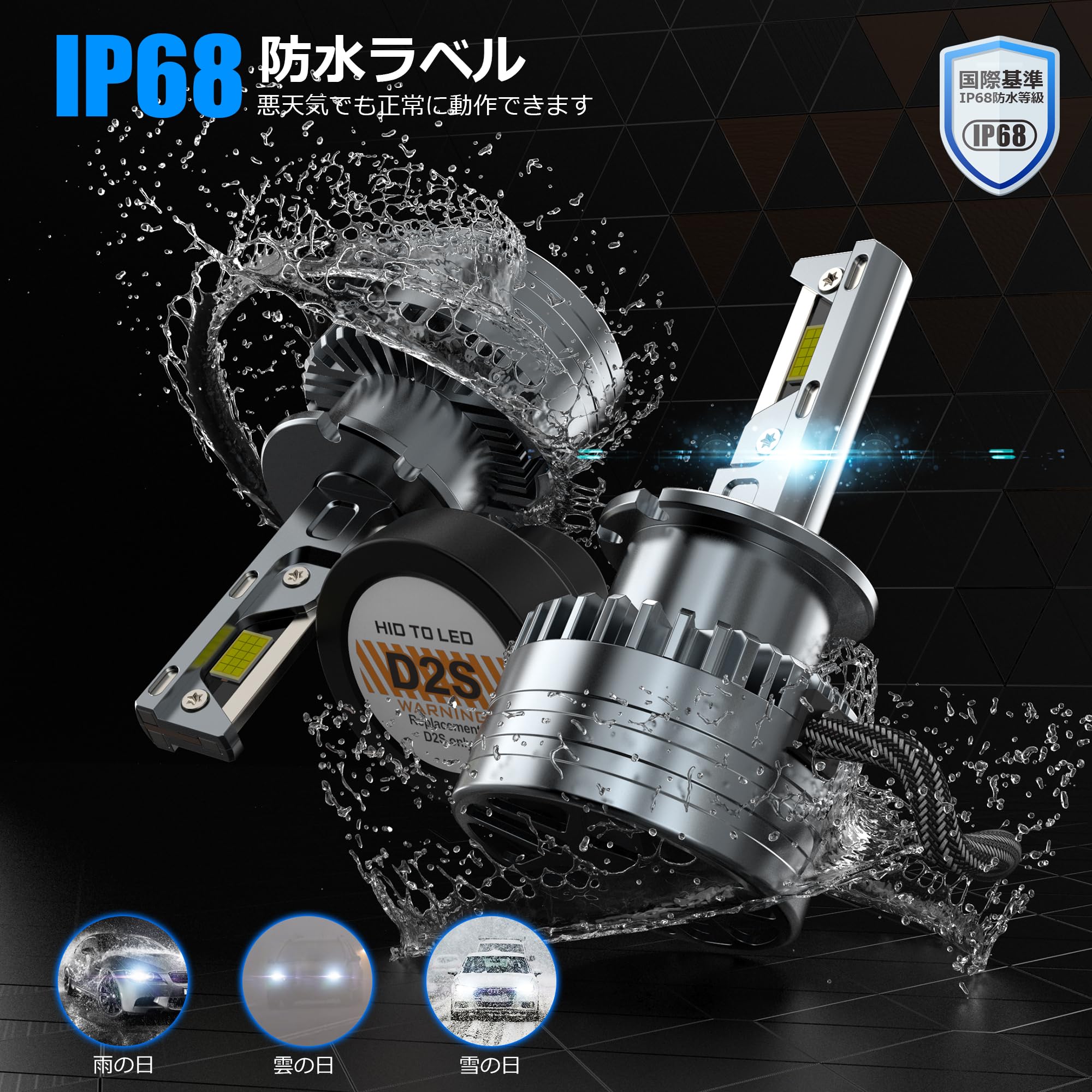 Amazon | 【新車検対応・HIDからLED化】BLUESEATEC D2S D2R LED ヘッド