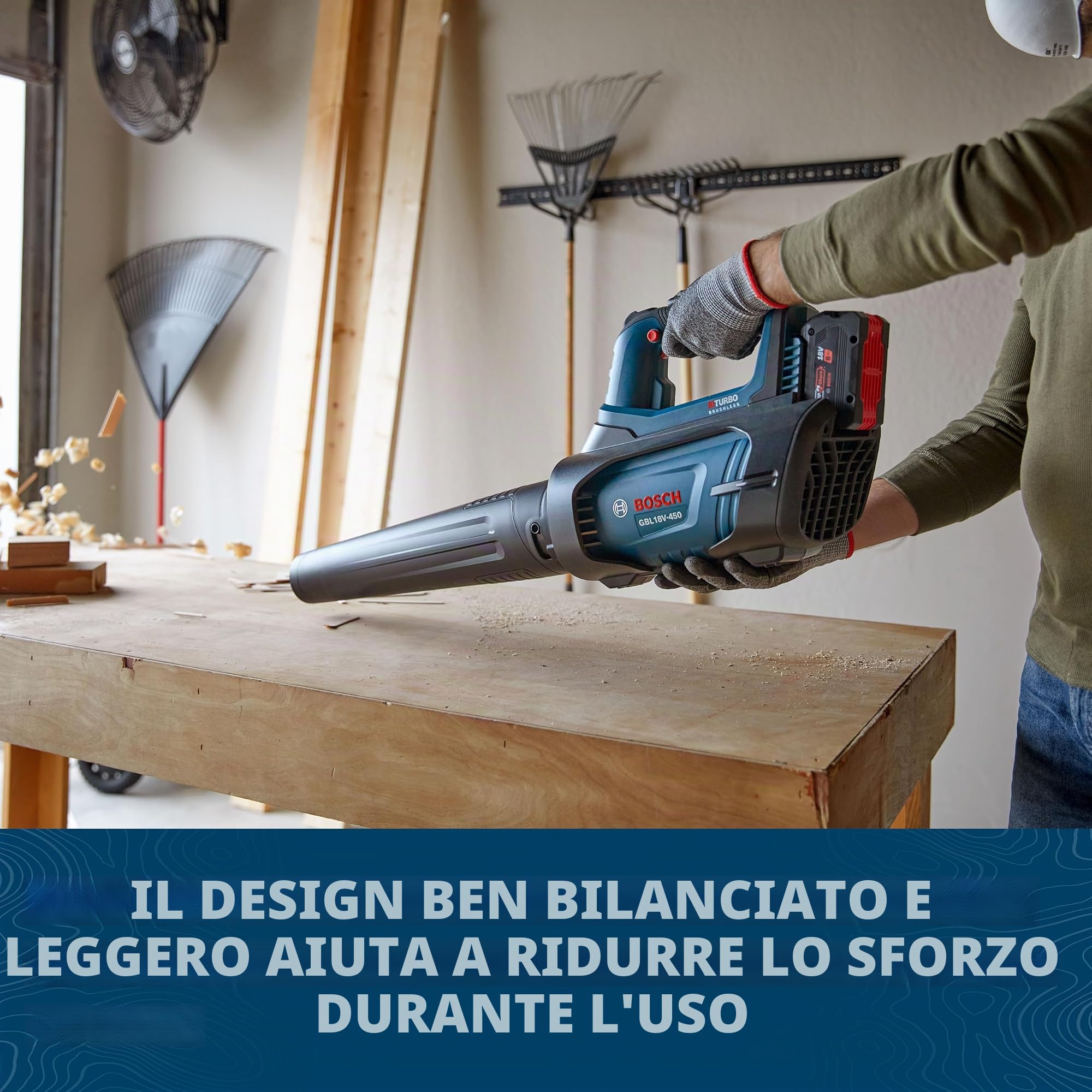 BOSCH Soffiante GBL18V-450N PROFACTOR™ 18V (strumento nudo)