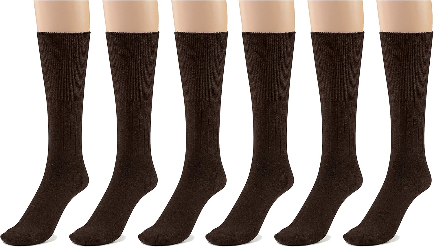 Silky Toes Cotton Diabetic Dress Socks For Women Non Binding Seamless Cres Socks, 3 or 6 Pk Big Sizes