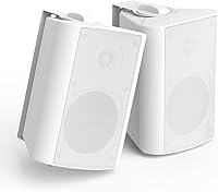 Vista 9 de Herdio Altavoces Bluetooth para exteriores de 4 pulgadas, impermeables, con cable de 200 vatios, interiores, patios, altavoces de montaje en pared