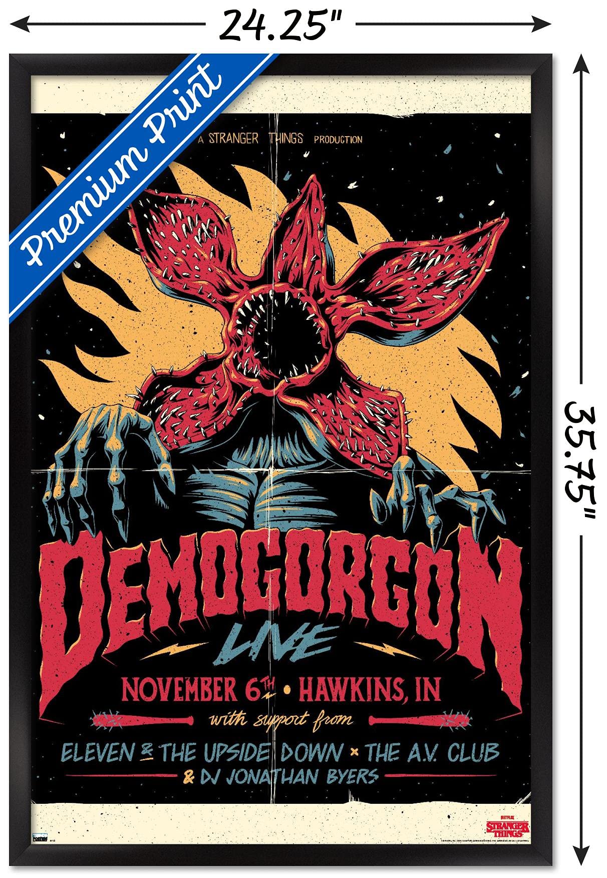 Amazon.com: Netflix Stranger Things - Demogorgon Live Wall Poster