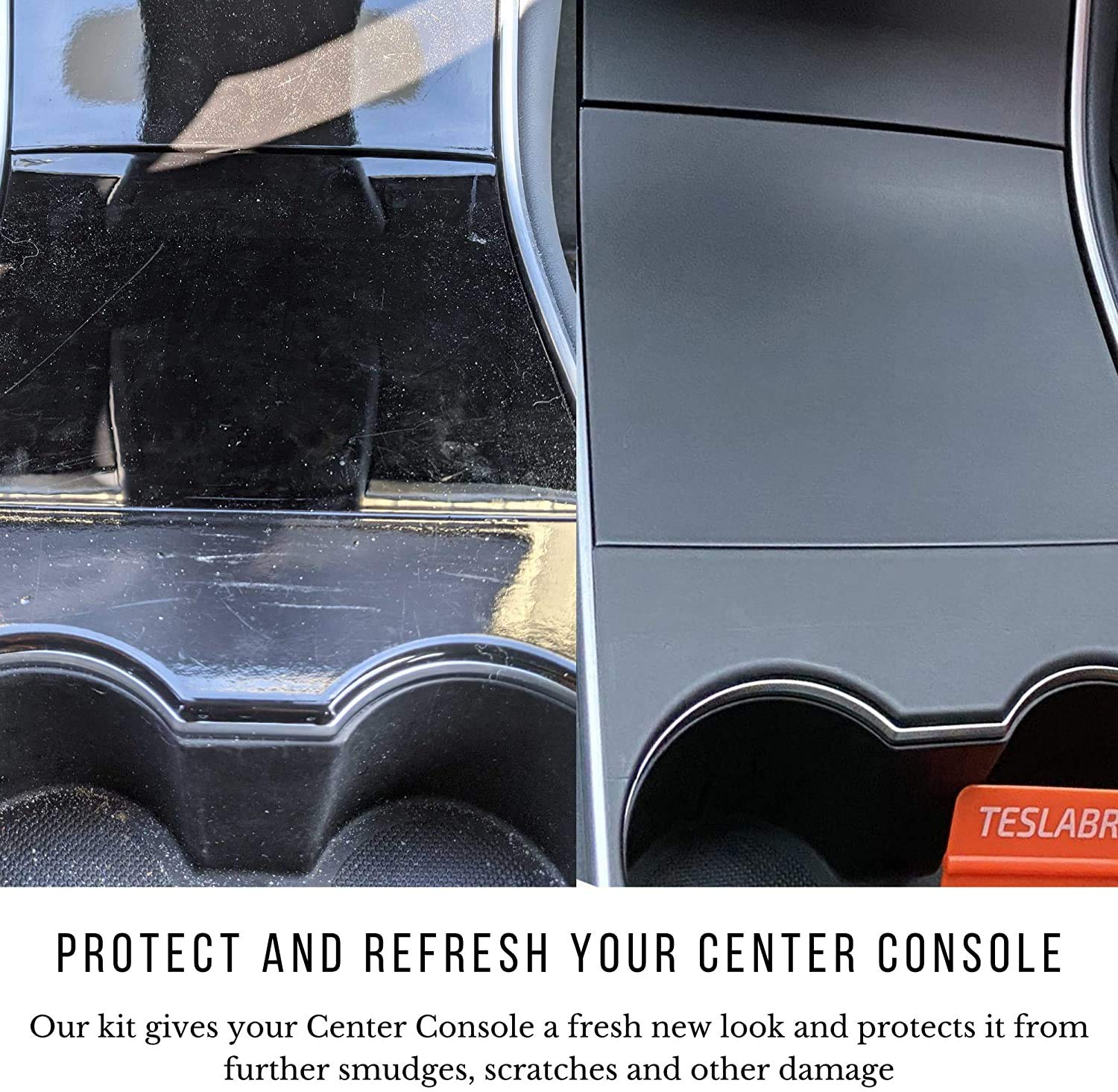 Amazon.com: TESBROS Tesla Model 3 Model Y Center Console Wrap Kit | Pre-Cut  and Designed to be Easy to Install | Tesla Model 3 Accessories Made from 3M  Automotive Vinyl (Flat Black) : Automotive