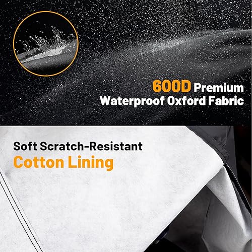 Miniatura 3 de Favoto Funda de bicicleta para transporte de 2 bicicletas, cubierta impermeable para bicicleta al aire libre en el portabicicletas trasero, 600D