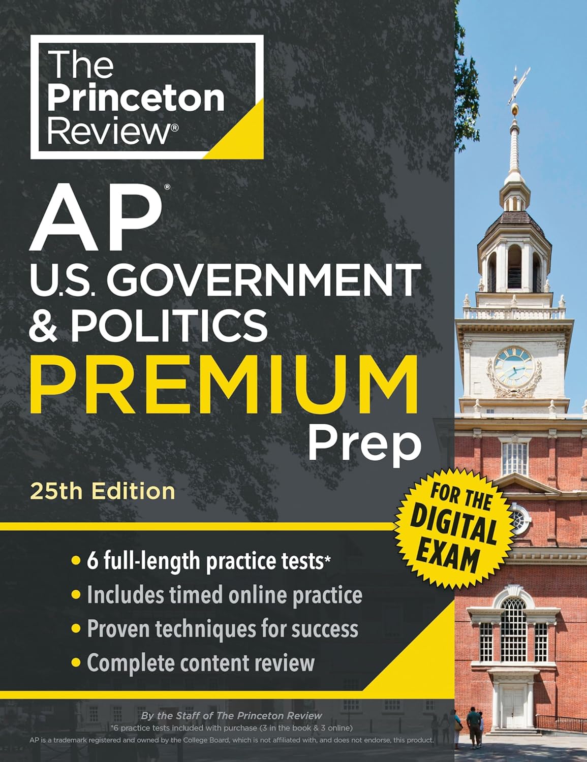 Princeton Review AP U.S. Government & Politics Premium Prep, 25th Edition: 6 Practice Tests + Digital Practice Online + Content Review (College Test Preparation)      25th Edition