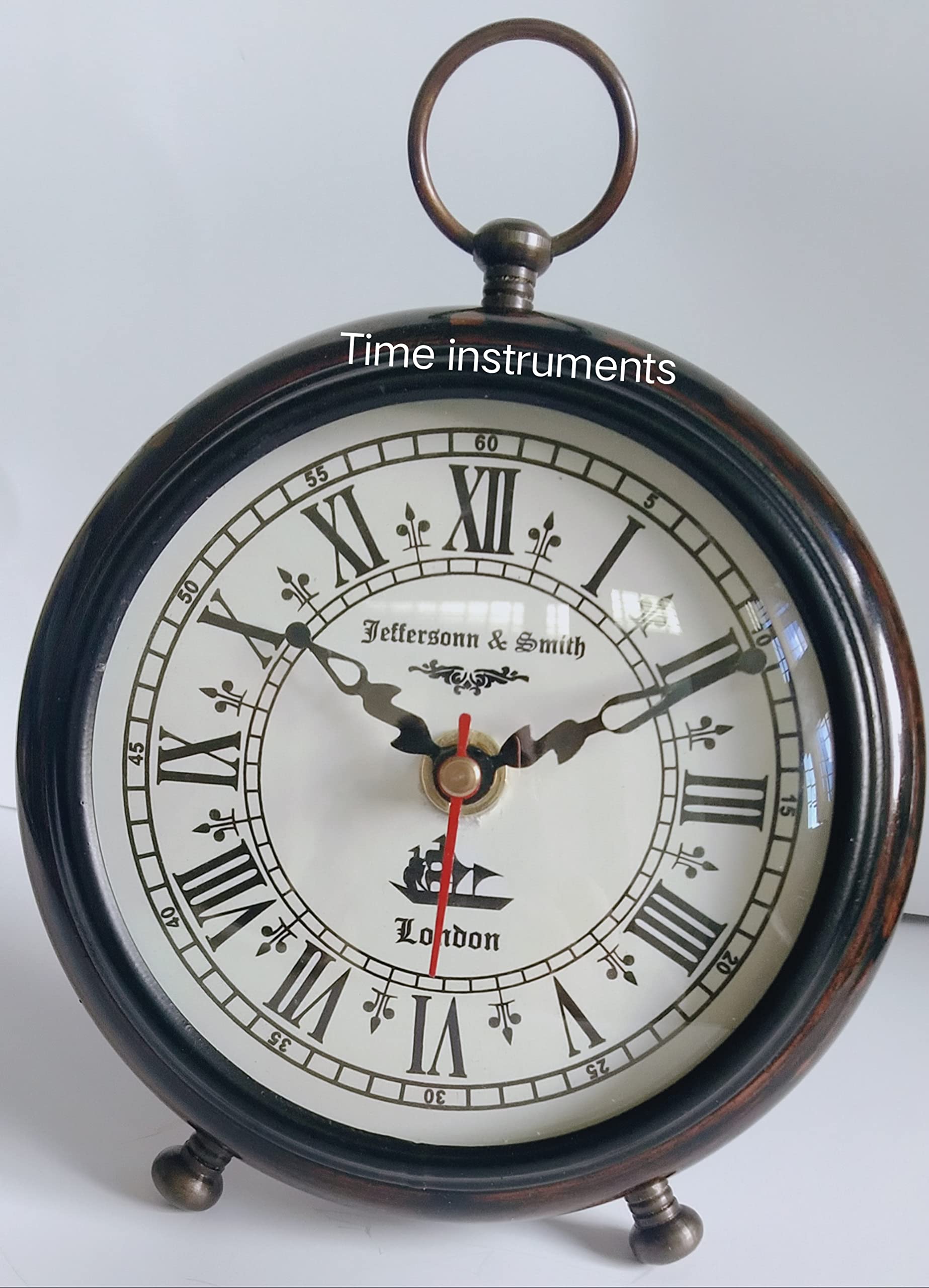 Time instruments Table Clock Wooden - Antique Style Decor