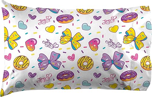 Miniatura 2 de Jay Franco - Juego de sábanas matrimonial de Nickelodeon JoJo Siwa Sprinkles & Ice Cream, 4 piezas para niños, muy suave y acogedor, microfibra