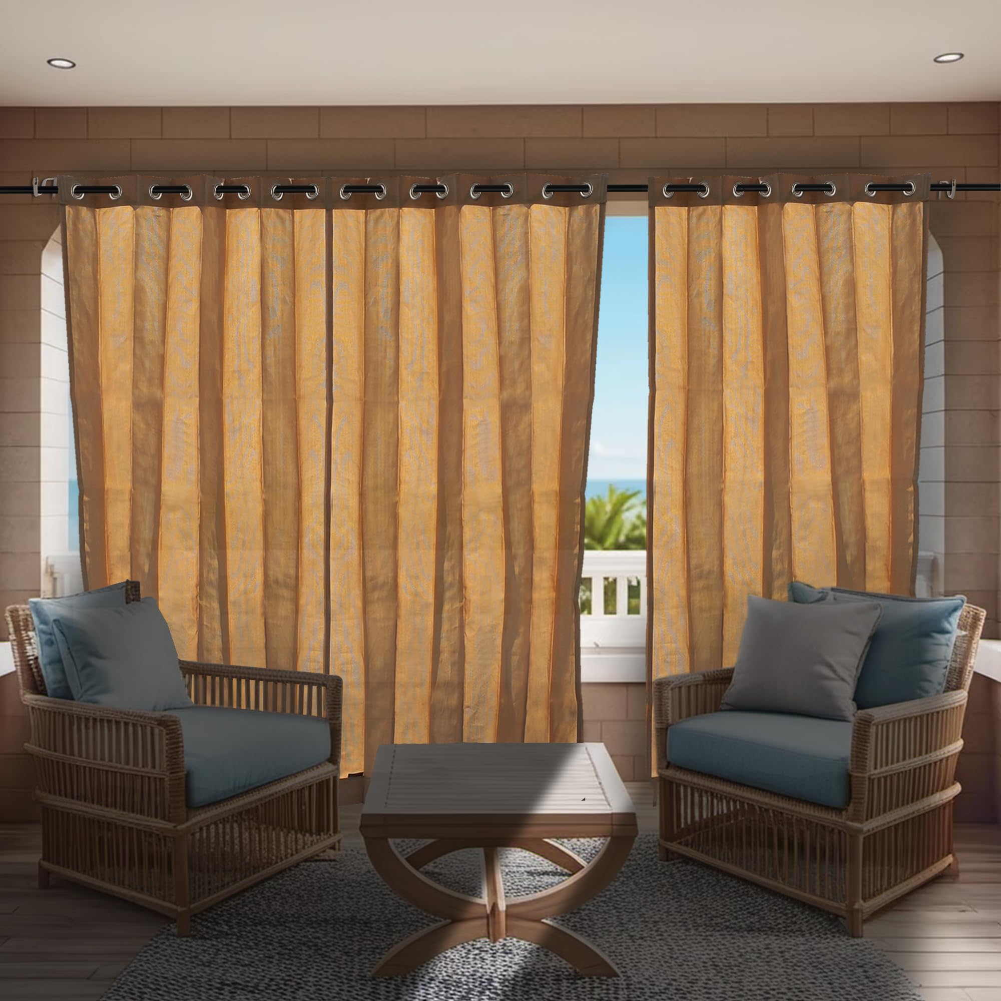 See full amazon price history chart for HIPPO PE 90% Outdoor Sun Shading Balcony Curtains Eyelet UV Protection, Light Filtering, Temperature Reducing 8 ft Door Curtain, 2 PC(3FTX8FT, Organic-Beige) HIPPO PE 90% Outdoor Sun Shading Balcony Curtains Eyelet UV Protection, Light Filtering, Temperature Reducing 8 ft Door Curtain, 2 PC(3FTX8FT, Organic-Beige) (B0CXSG2Q3F) Amazon Price History, Amazon Price Tracker