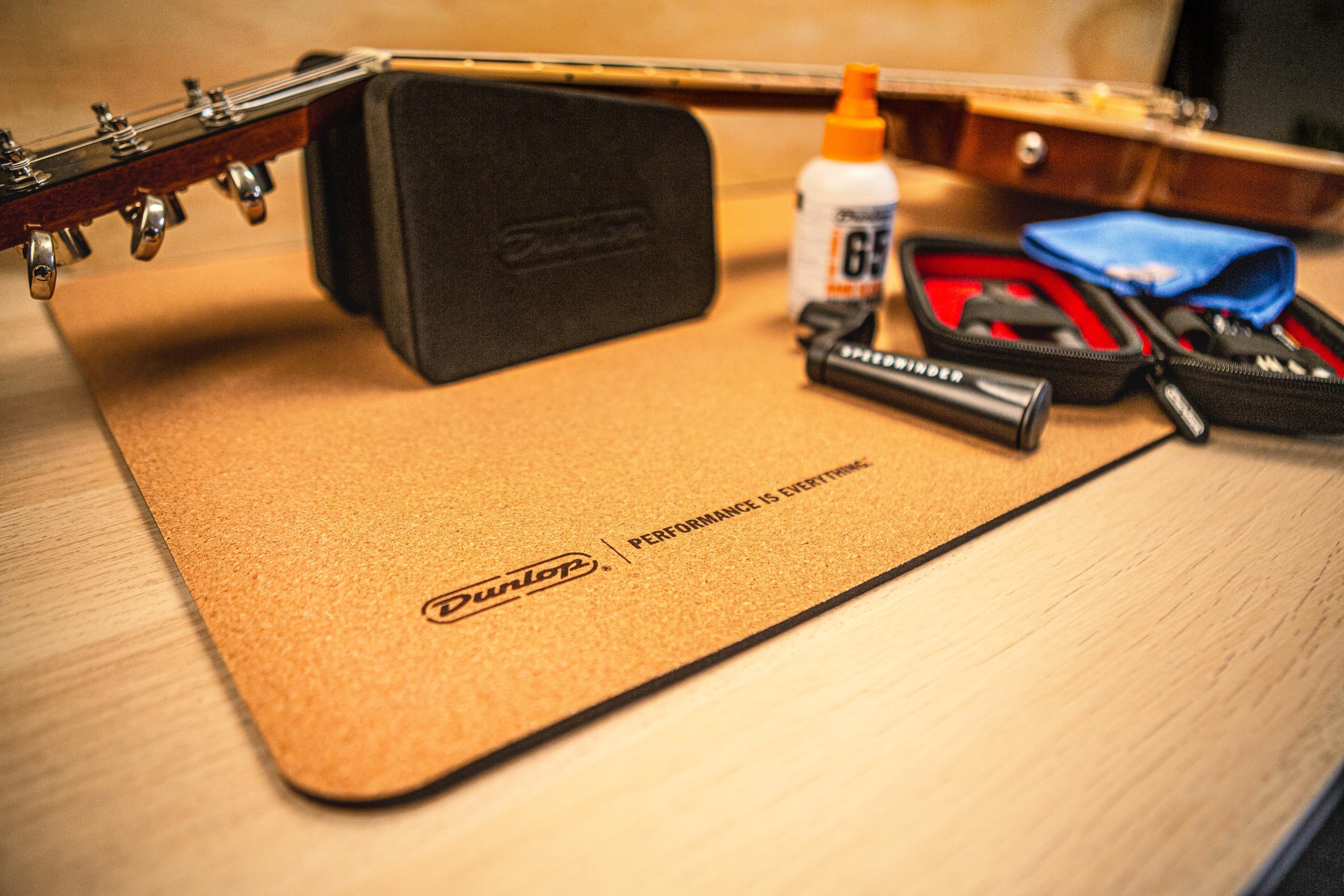 Jim Dunlop Alfombrilla de mantenimiento para guitarra de corcho