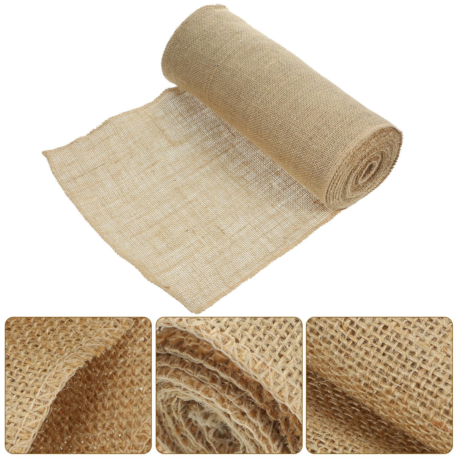 Zerodeko Tischläufer Tischdekoration Rustikaler aus Jute 30cm X 10m Rolle Leicht Zuschneidbar und Tragbar im Landhausstil für Hochzeit und Party