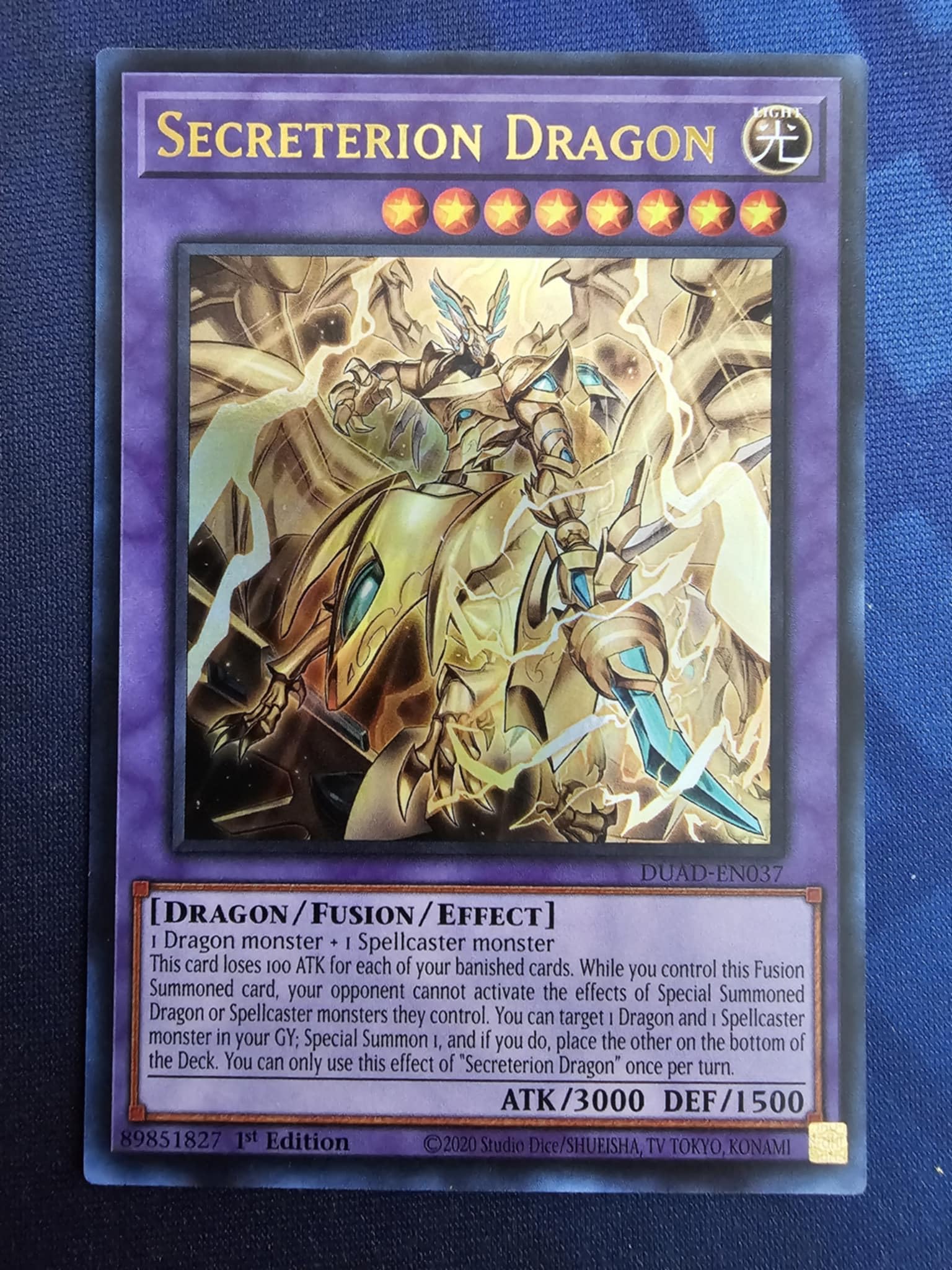 遊戯王 DUAD-EN037 聖秘なる竜騎士 Secreterion Dragon (英語版 1st Edition スターライトレア) Duelist’s Advance Amazon.com: Secreterion Dragon - DUAD-EN037 - Ultra Rare