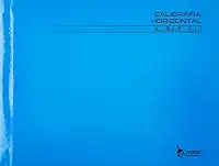 Caderno de Caligrafia, Brochura, Tamoio, Capa Dura, Horizontal, 1/4, Azul, 48 Folhas, Unidade