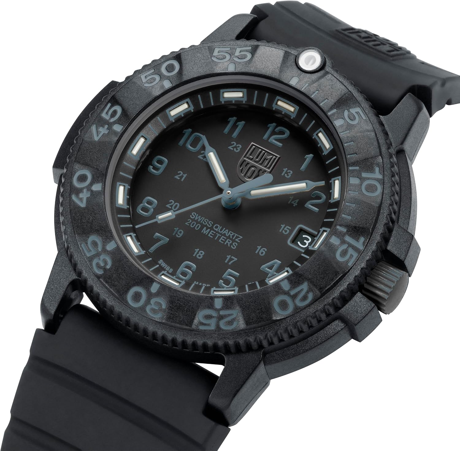 Luminox - Original Navy Seal Watch - Mens Dive Watch - Watches for Men - 43mm - Swiss Quartz - 200M Water Resistant - Hardened Mineral Crystal - CARBONOX Case - Always Visible - Swiss Made