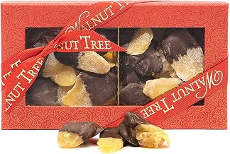 Walnut Tree – Spicy Ginger Slices Hand Dipped in Rich Dark Chocolate – Handpacked in the UK – Vegan – Vegetarian – Gluten Free – Luxury Gift Selection, Birthday, Anniversary – 200g